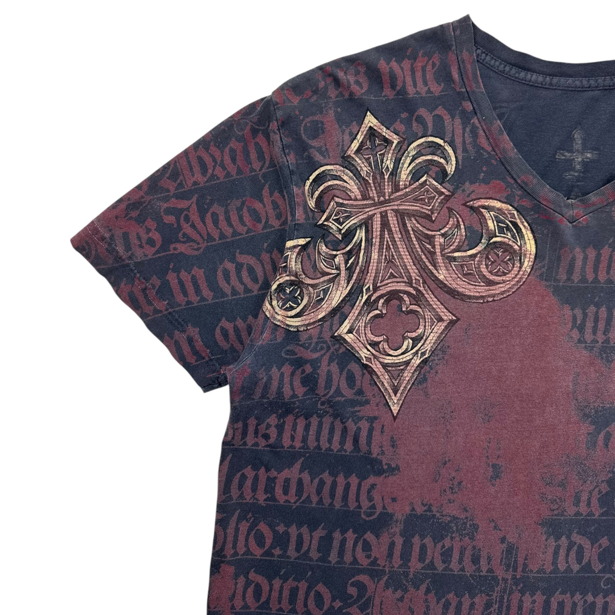 Vintage Affliction Reversible Cyber Angel Wings Emo T-Shirt