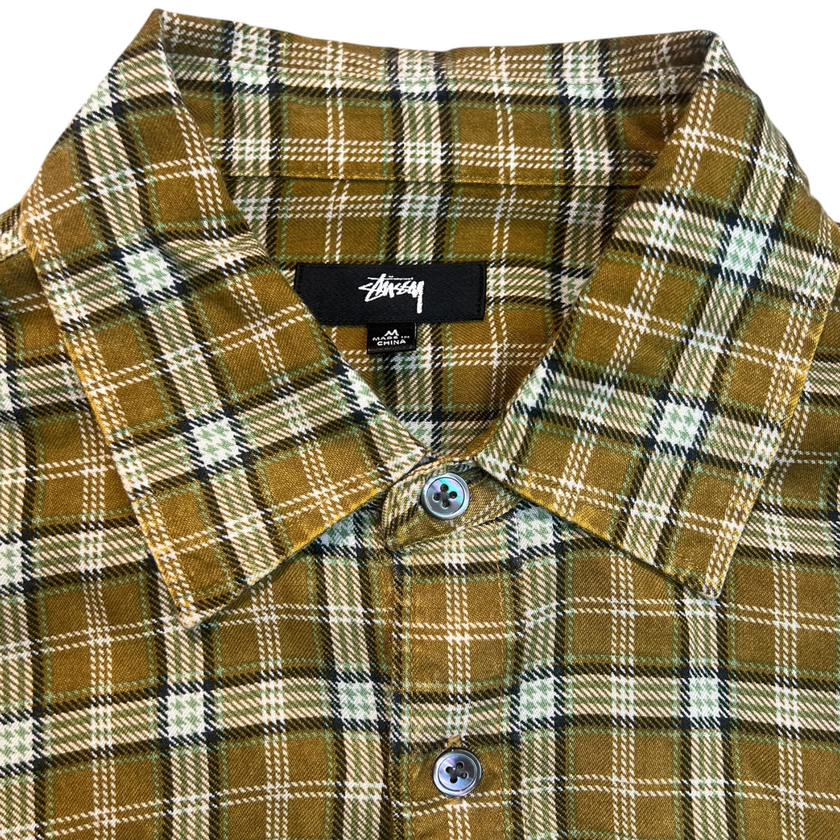Stussy Matthew Printed Plaid Shirt Moss