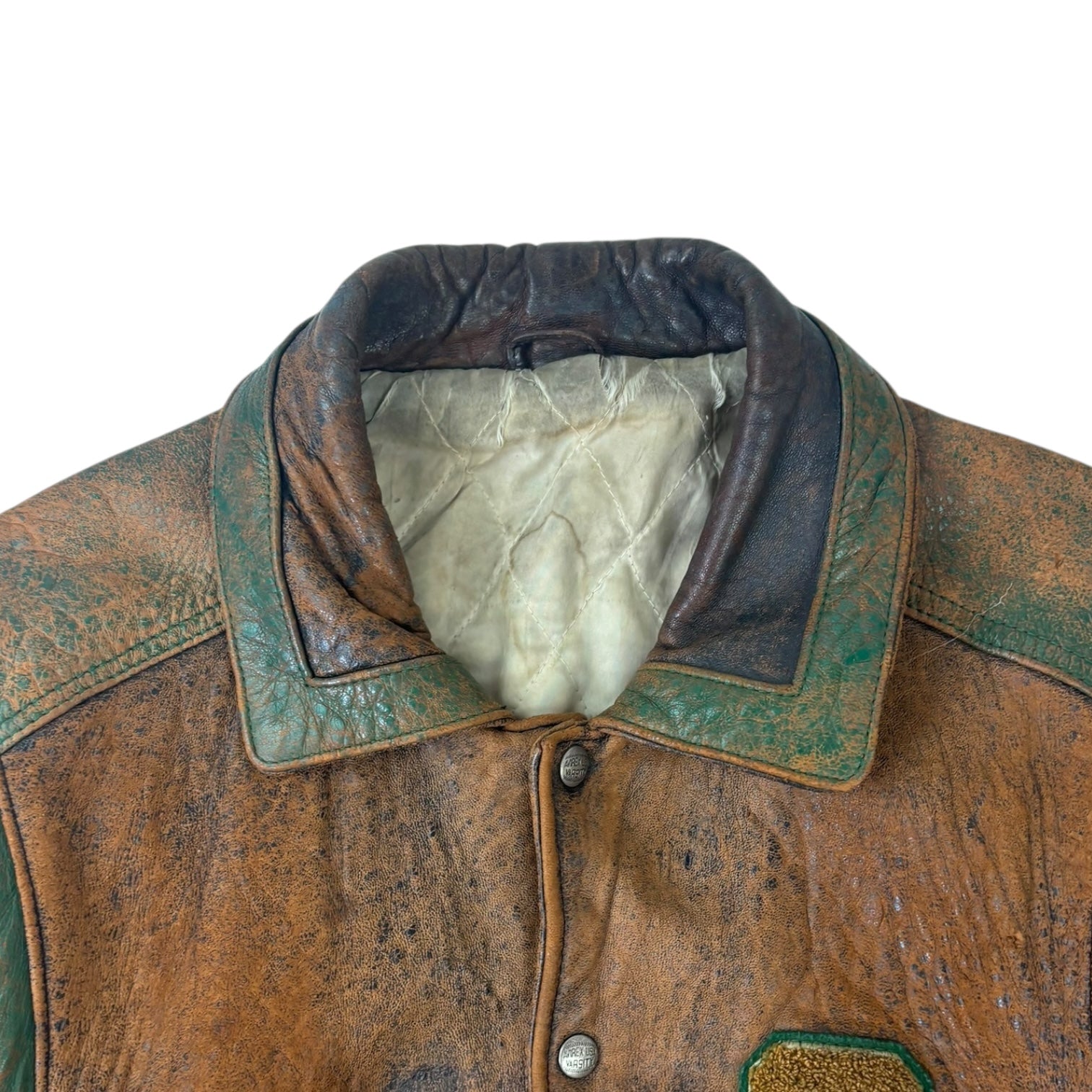 Vintage Avirex Varsity Collegiate Jacket Brown