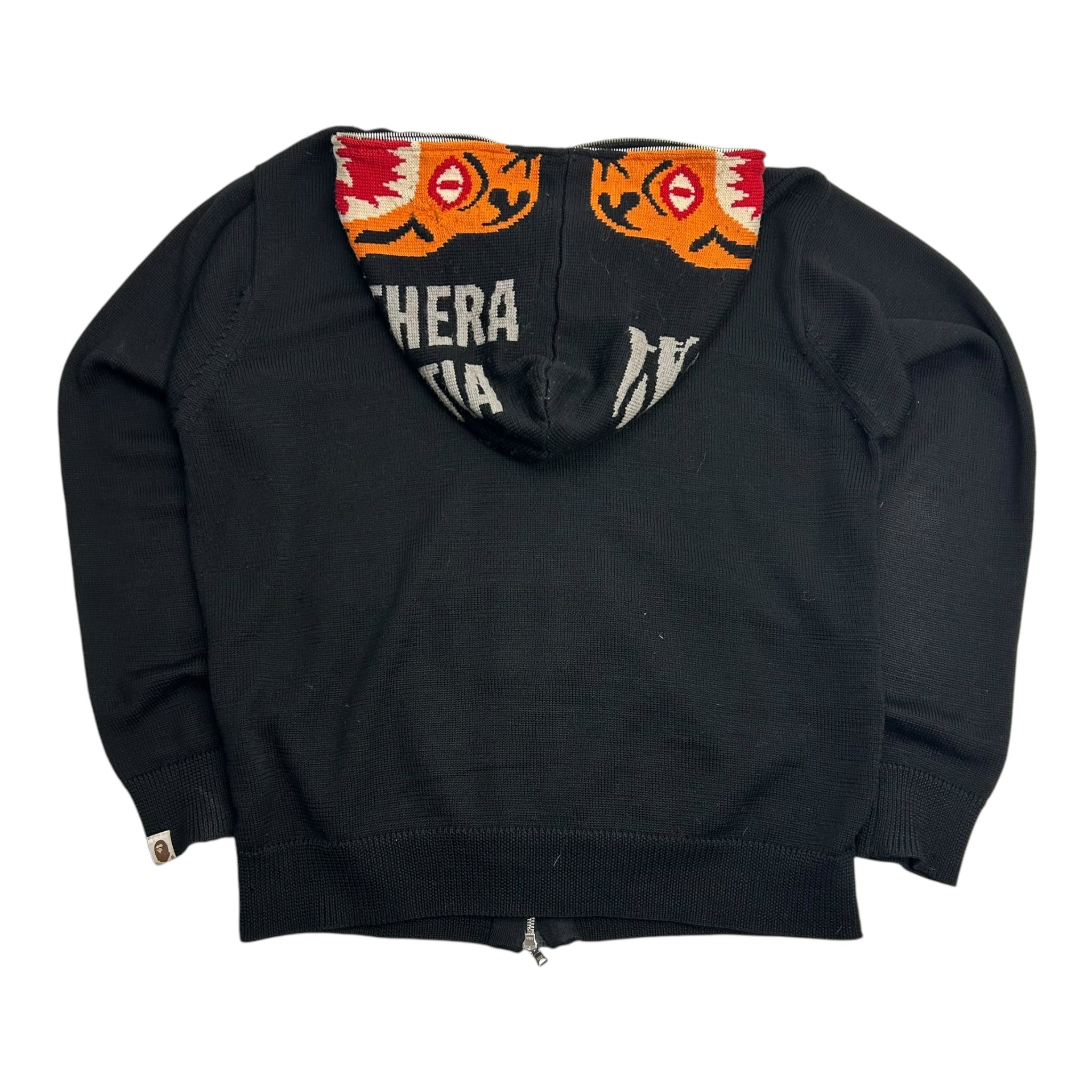 Bape Tiger Full Zip Knit Sweater Black