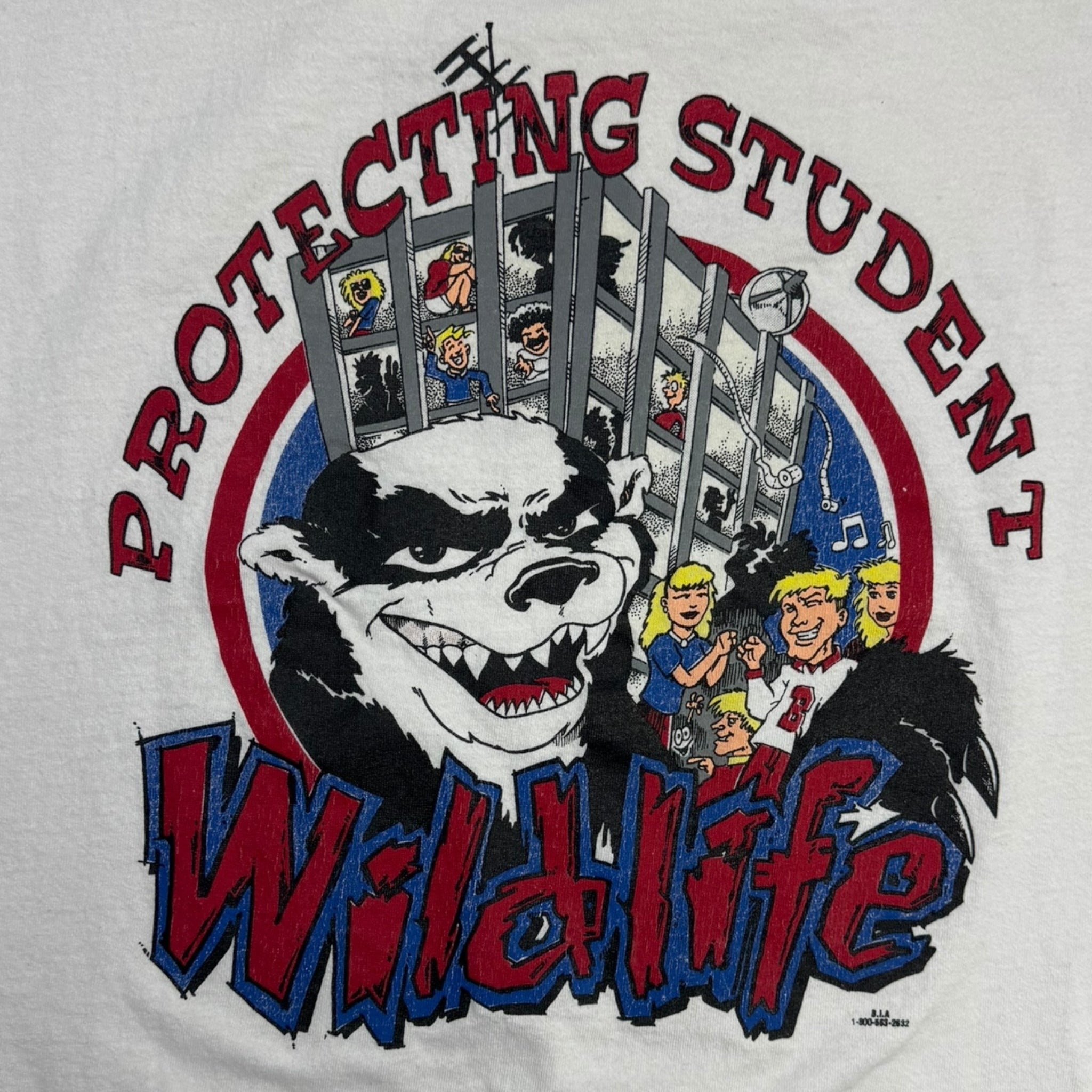 Vintage Brock University Protecting Student Wildlife T-Shirt