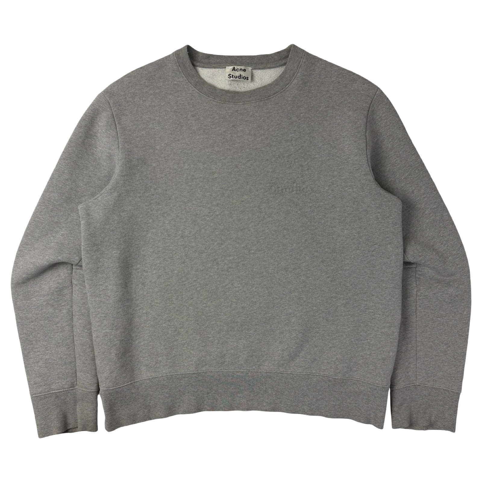 Acne Studios Embossed Logo Crewneck Grey Heather