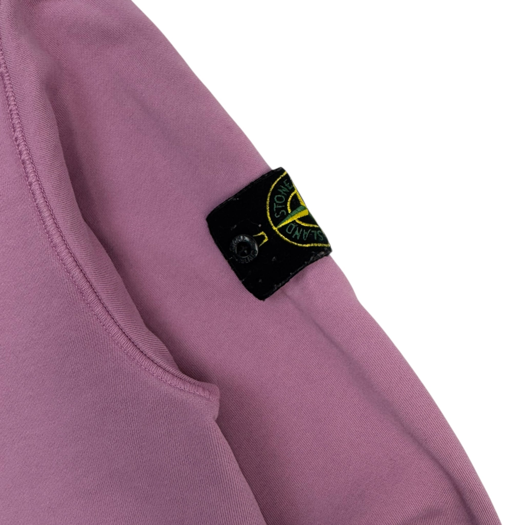 Stone Island Patch Logo Hoodie Rose