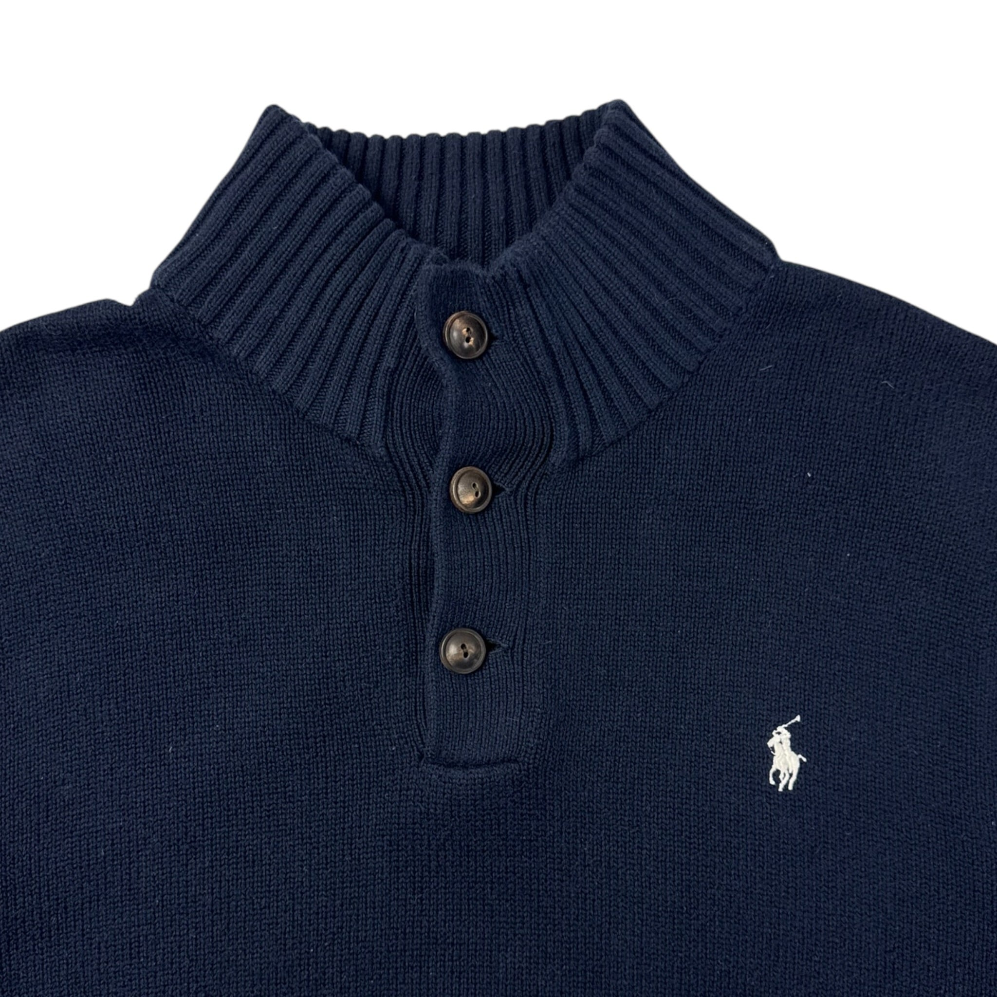 Polo Ralph Lauren Collared Knit Jumper Navy