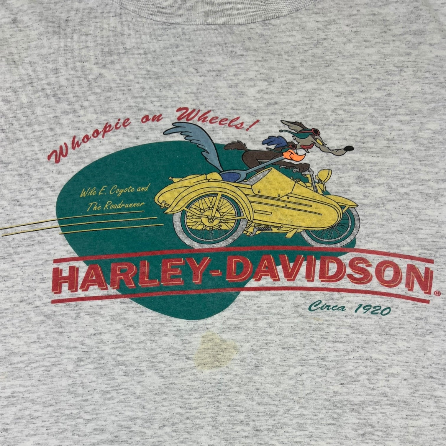 Vintage Harley Davidson “Whoopie on Wheels” T-Shirt Grey