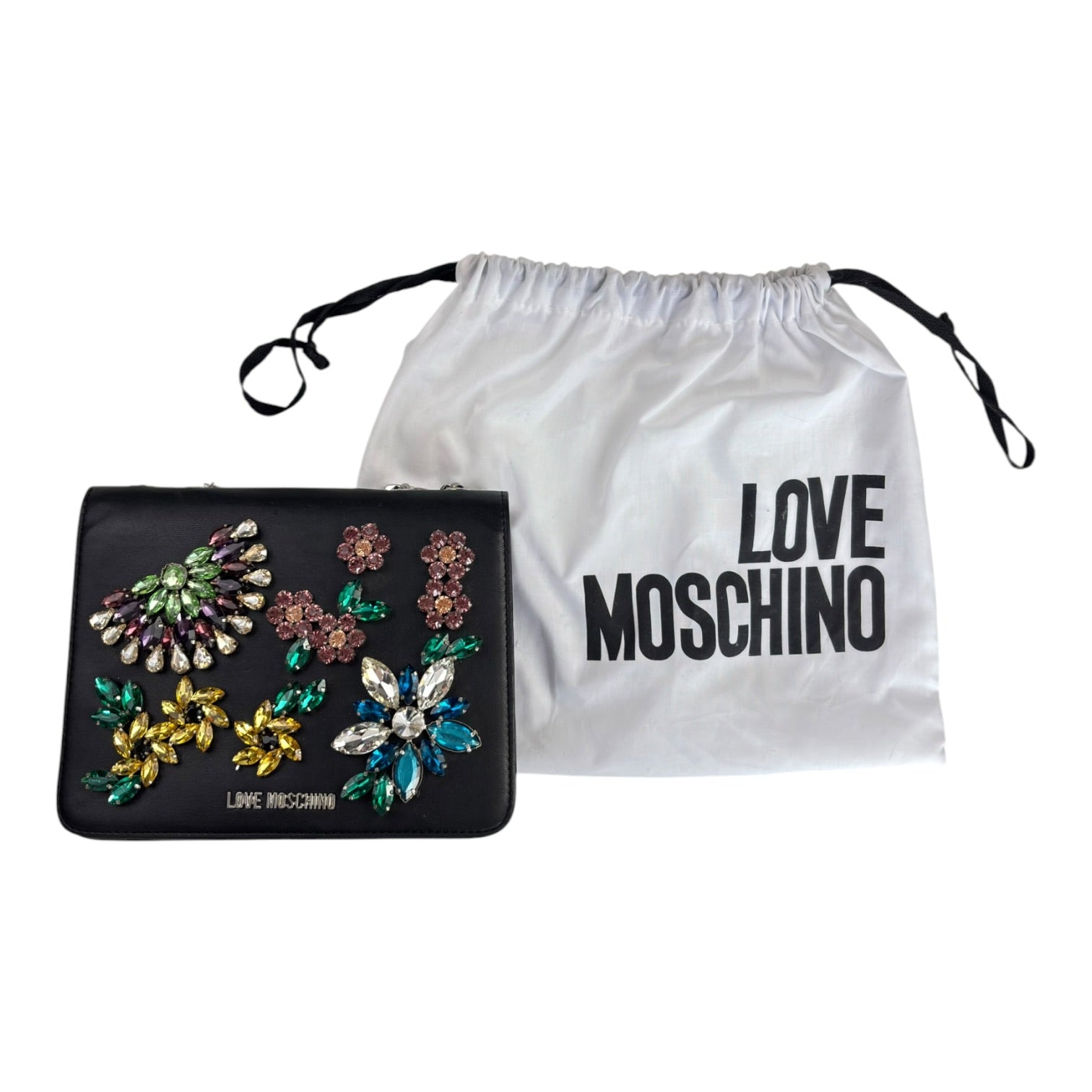 (W) Love Moschino Floral Embellished Crossbody Bag