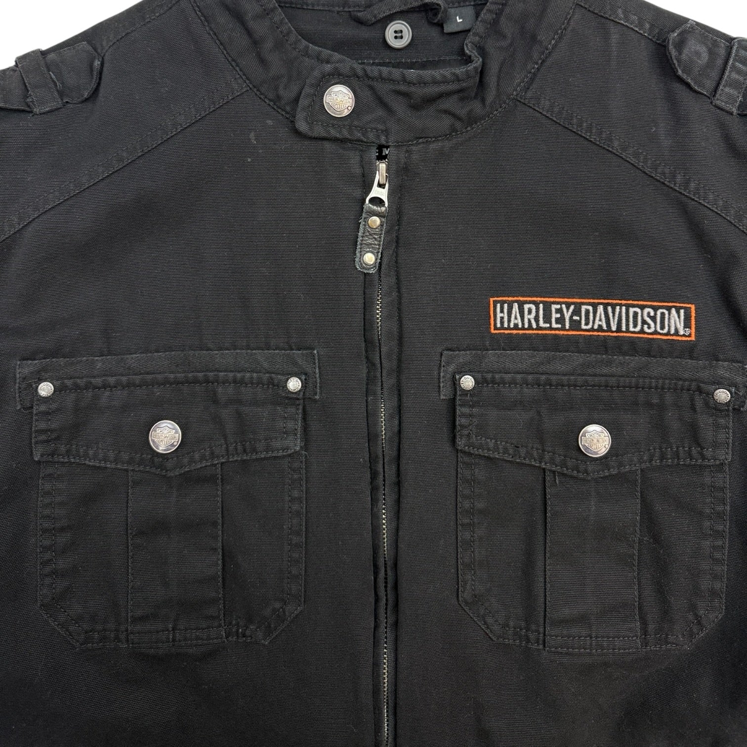 Vintage Harley Davidson Jacket Black