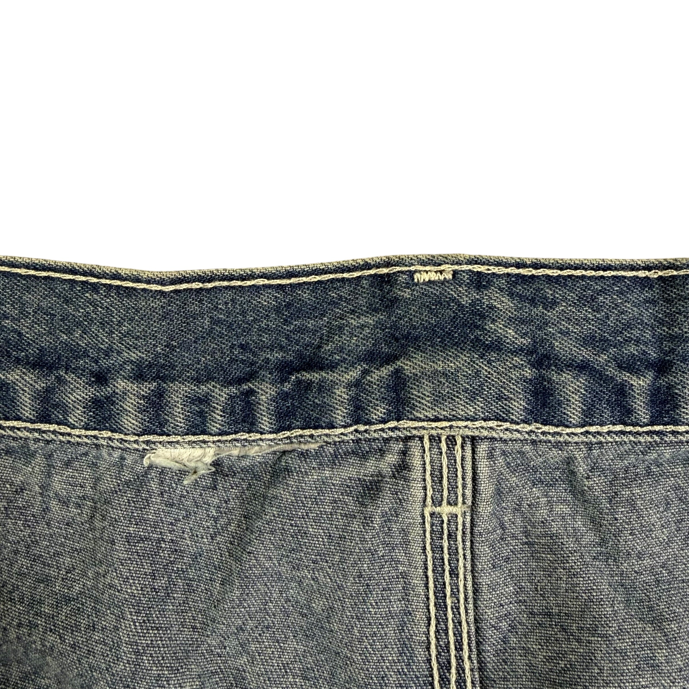 Vintage Carhartt Dungaree Denim Pants Blue
