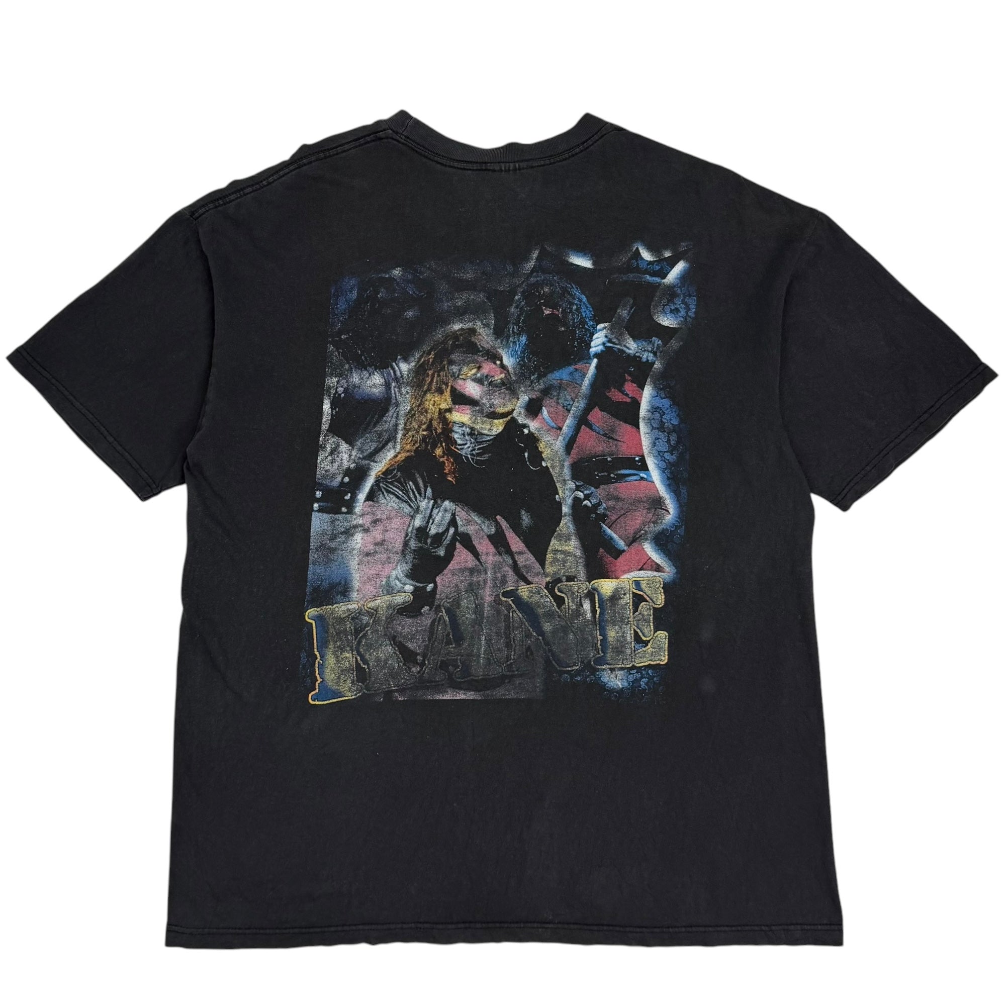 Vintage 1990's Kane WWF Rap Tee Faded Black