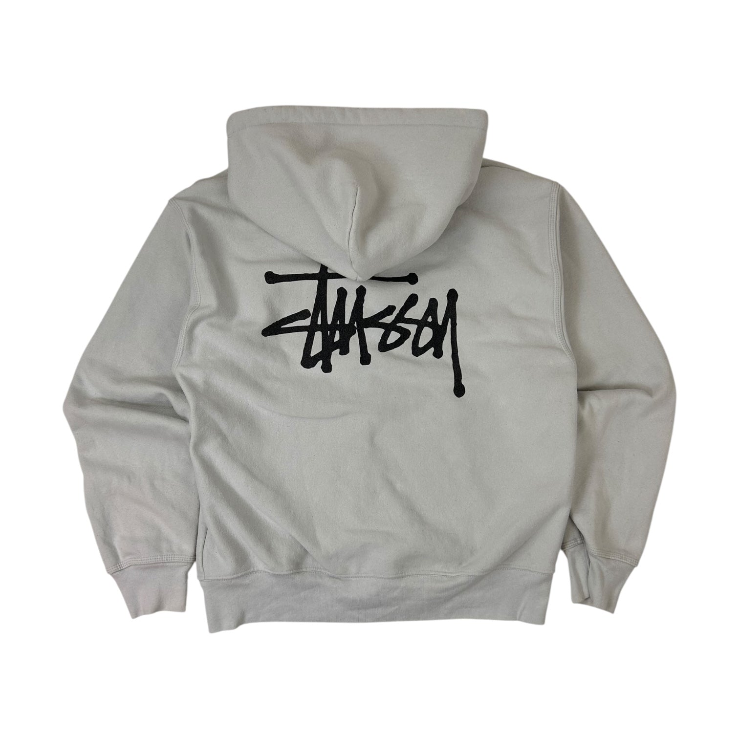Stussy Basic Logo Zip-Up Hoodie Grey