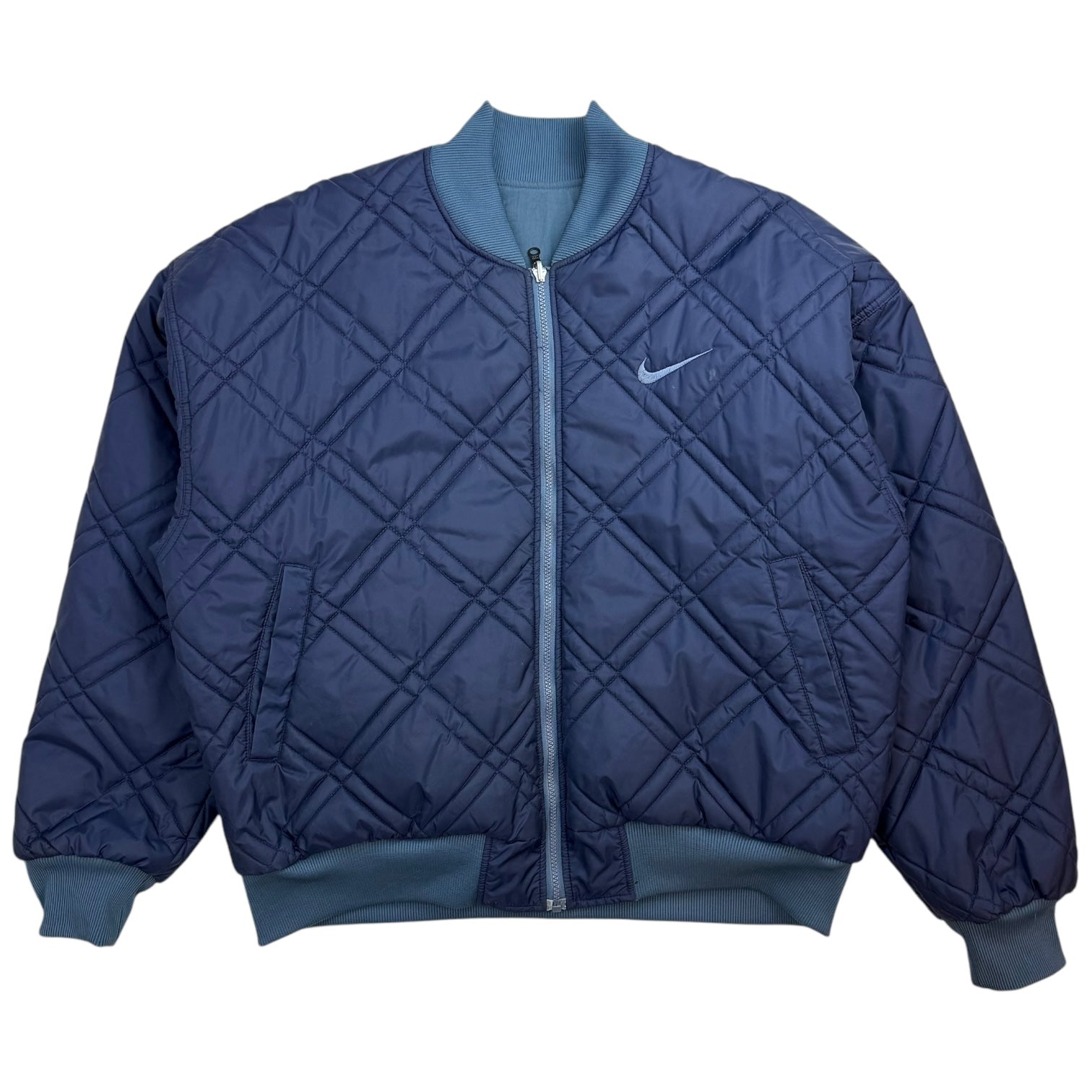 Vintage Nike Reverisble Puffer Jacket Blue