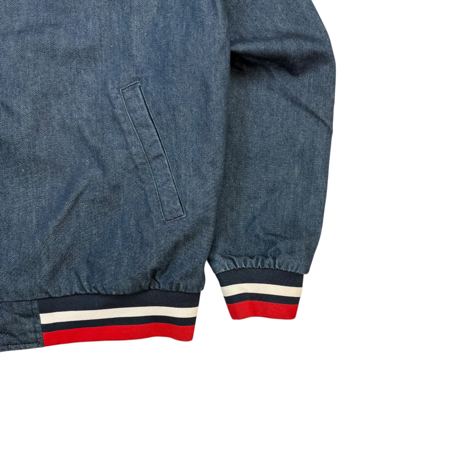 Vintage Fubu Jeans Collection Bomber Jacket Medium Wash