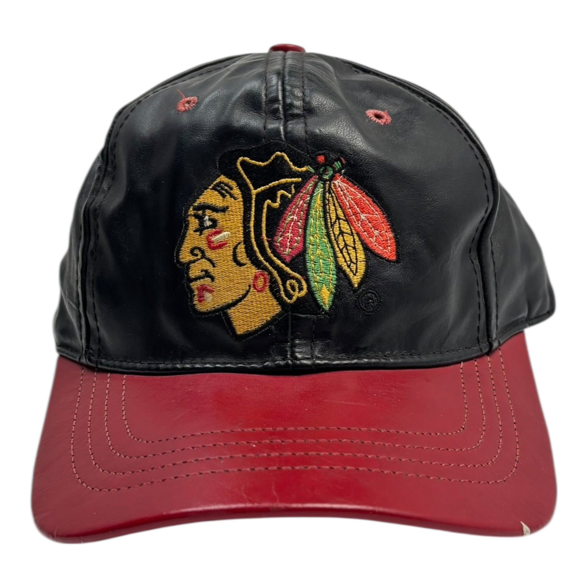 Vintage Chicago Blackhawks Leather NHL Hat