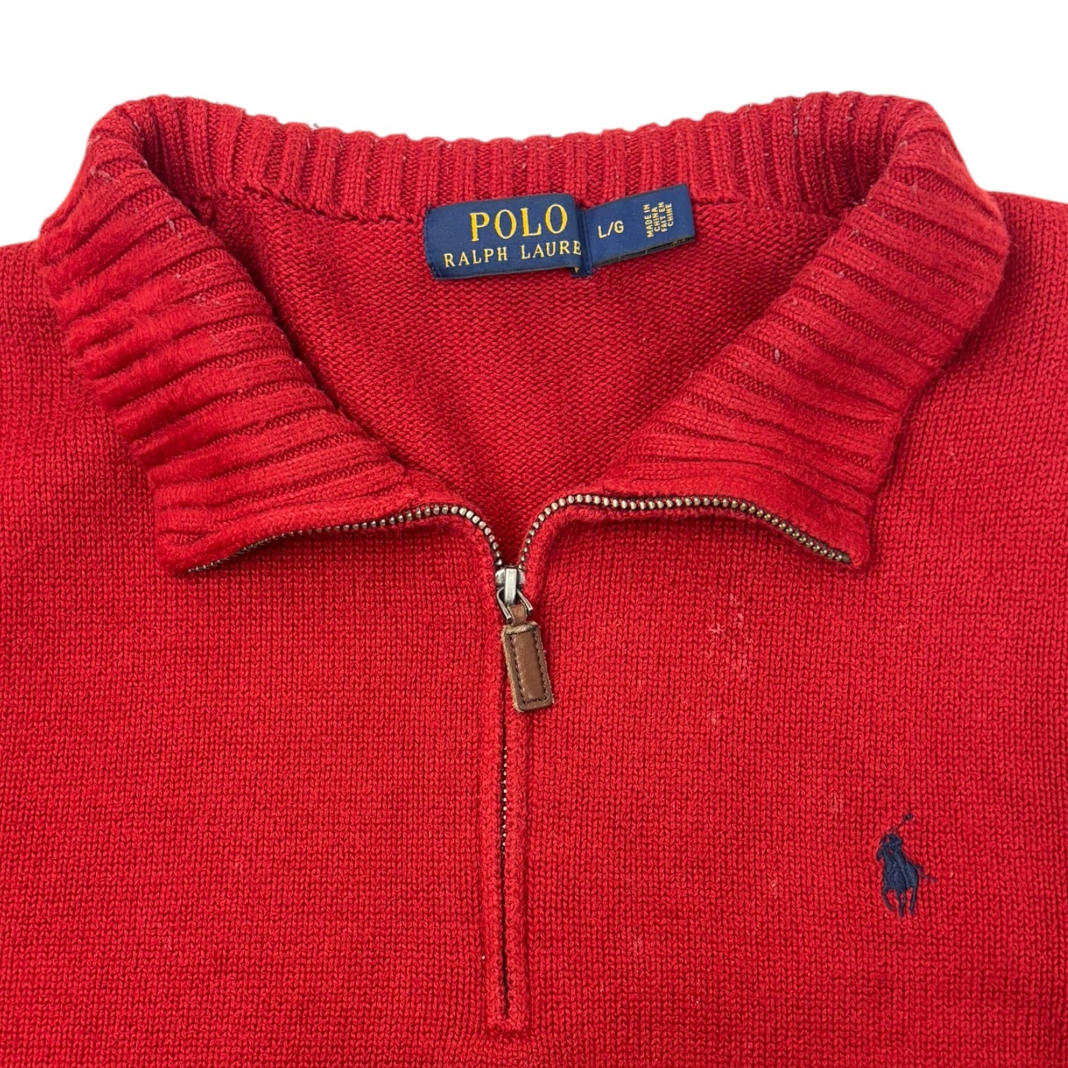 Polo Ralph Lauren Quarter-Zip Sweater Red