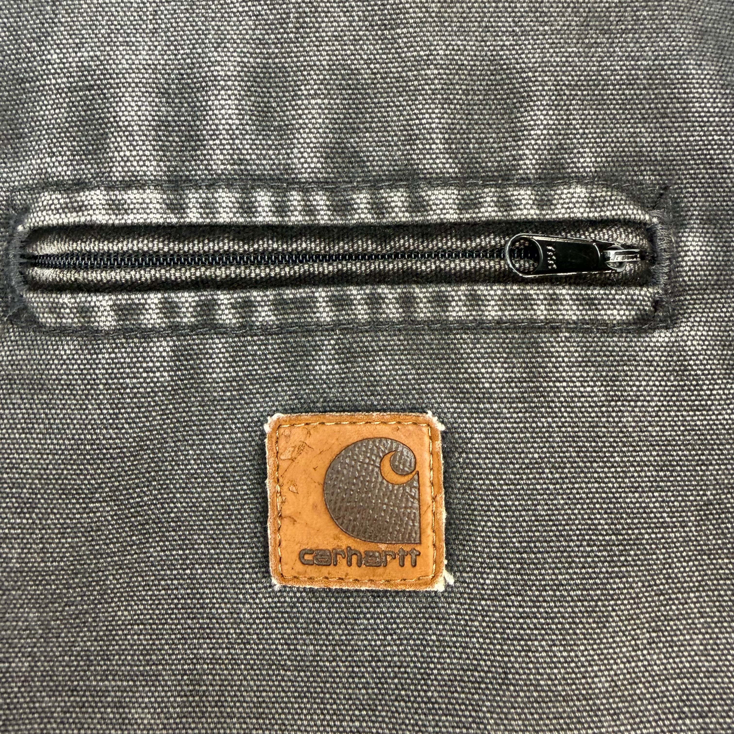 Vintage Carhartt Detroit Jacket Blanket Lined Faded Grey