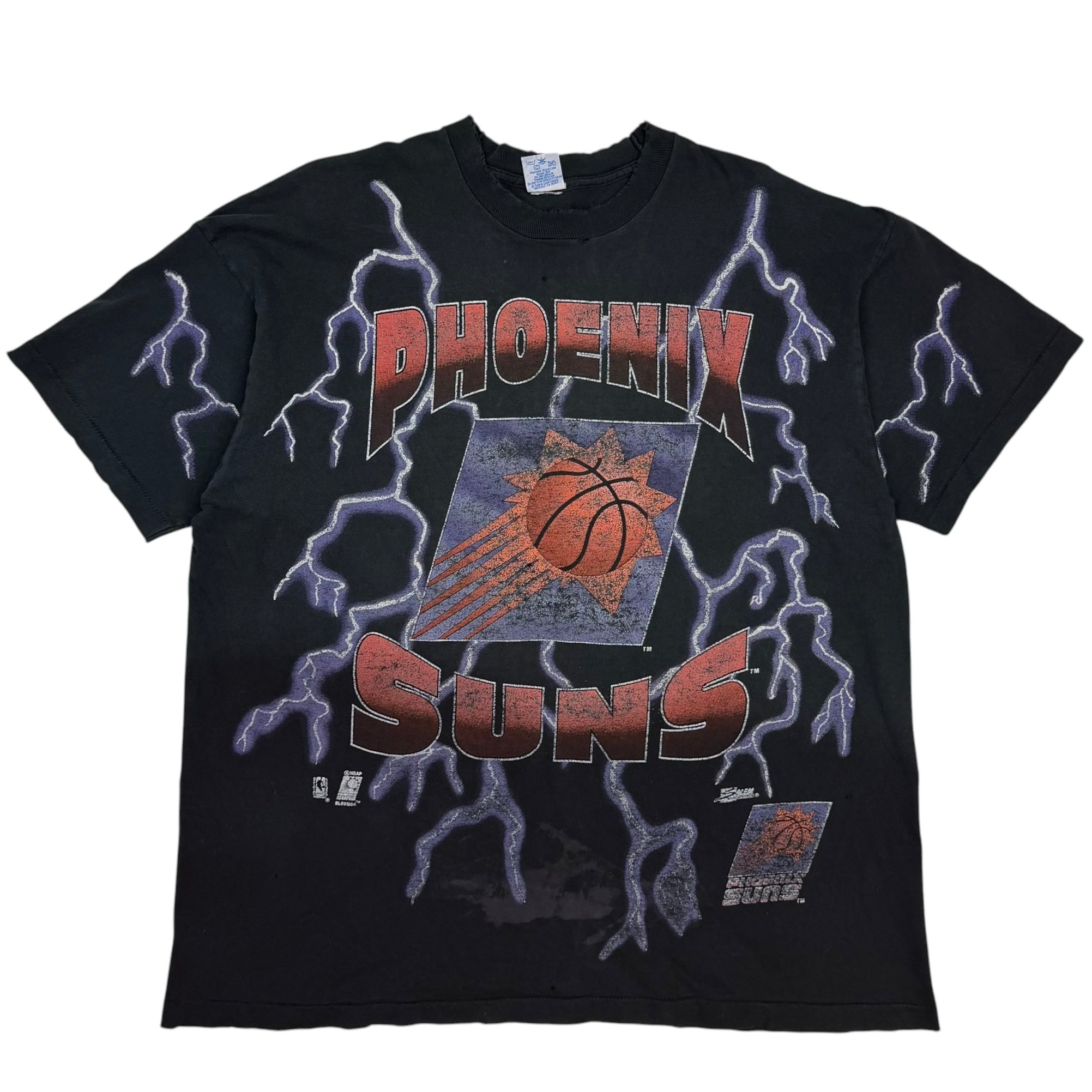 Vintage Phoenix Suns Lightning All Over Print Tee Black