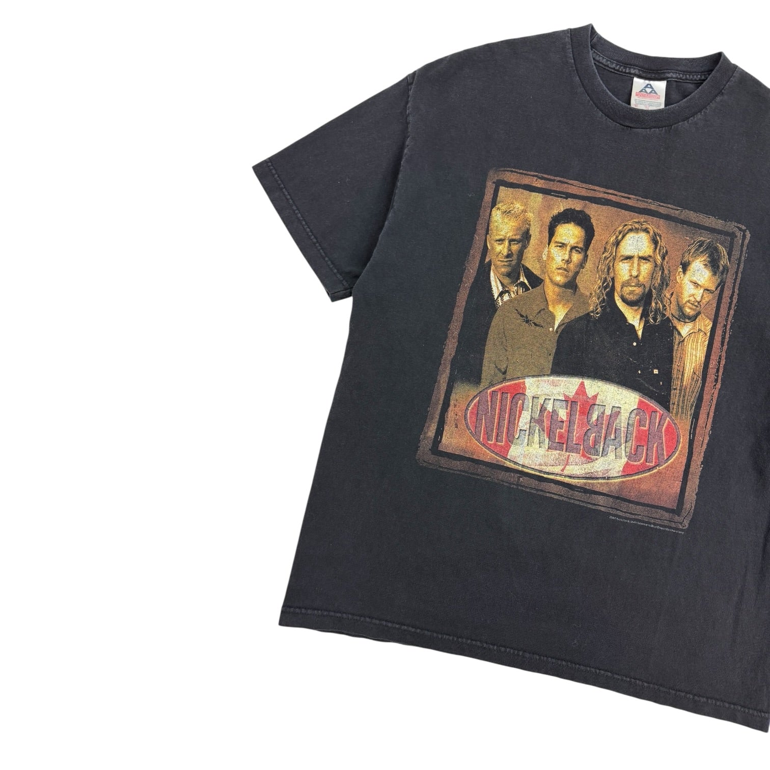 2001 Nickleback Silver Side Up Tour T-Shirt Black