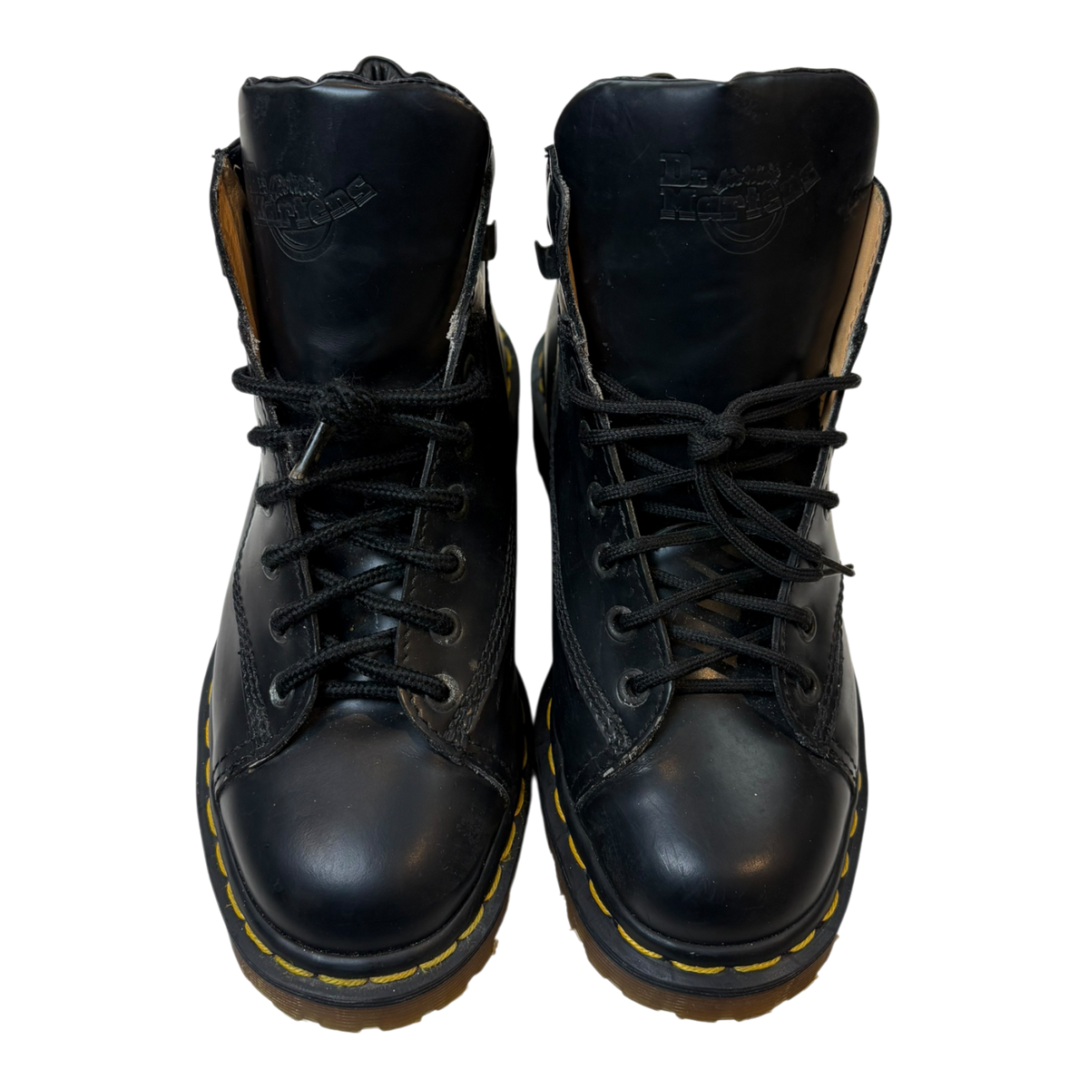 (W) Vintage Dr Martens 8699 Leather Boots Black (Used)