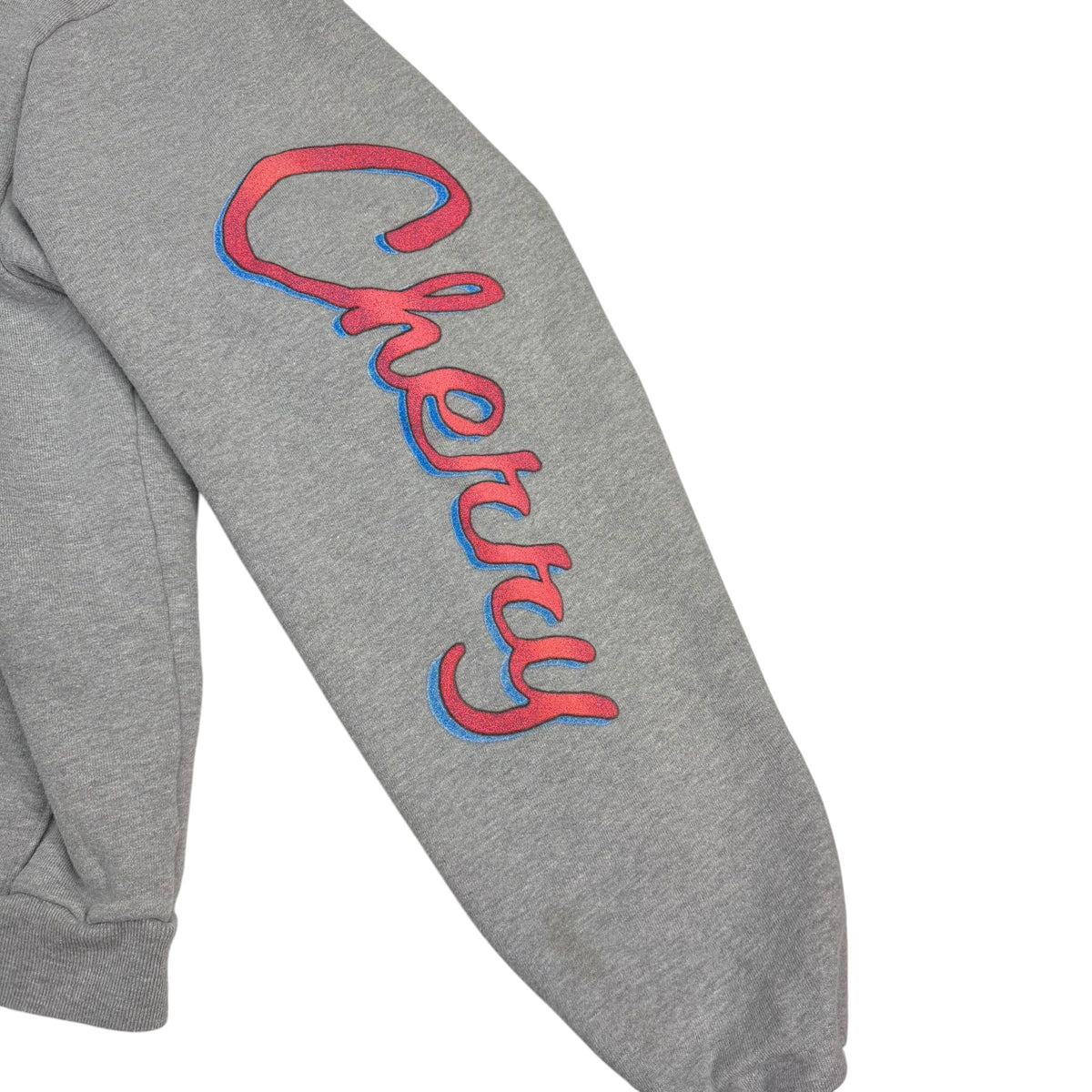 (W) Cherry LA “Anytime Baby” Zip Up Hoodie Grey