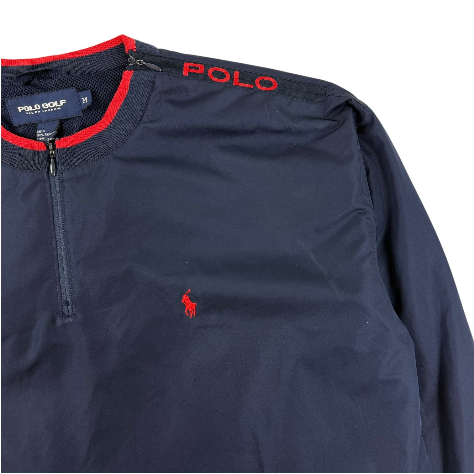 Vintage Polo Golf Pull Over Navy/Red