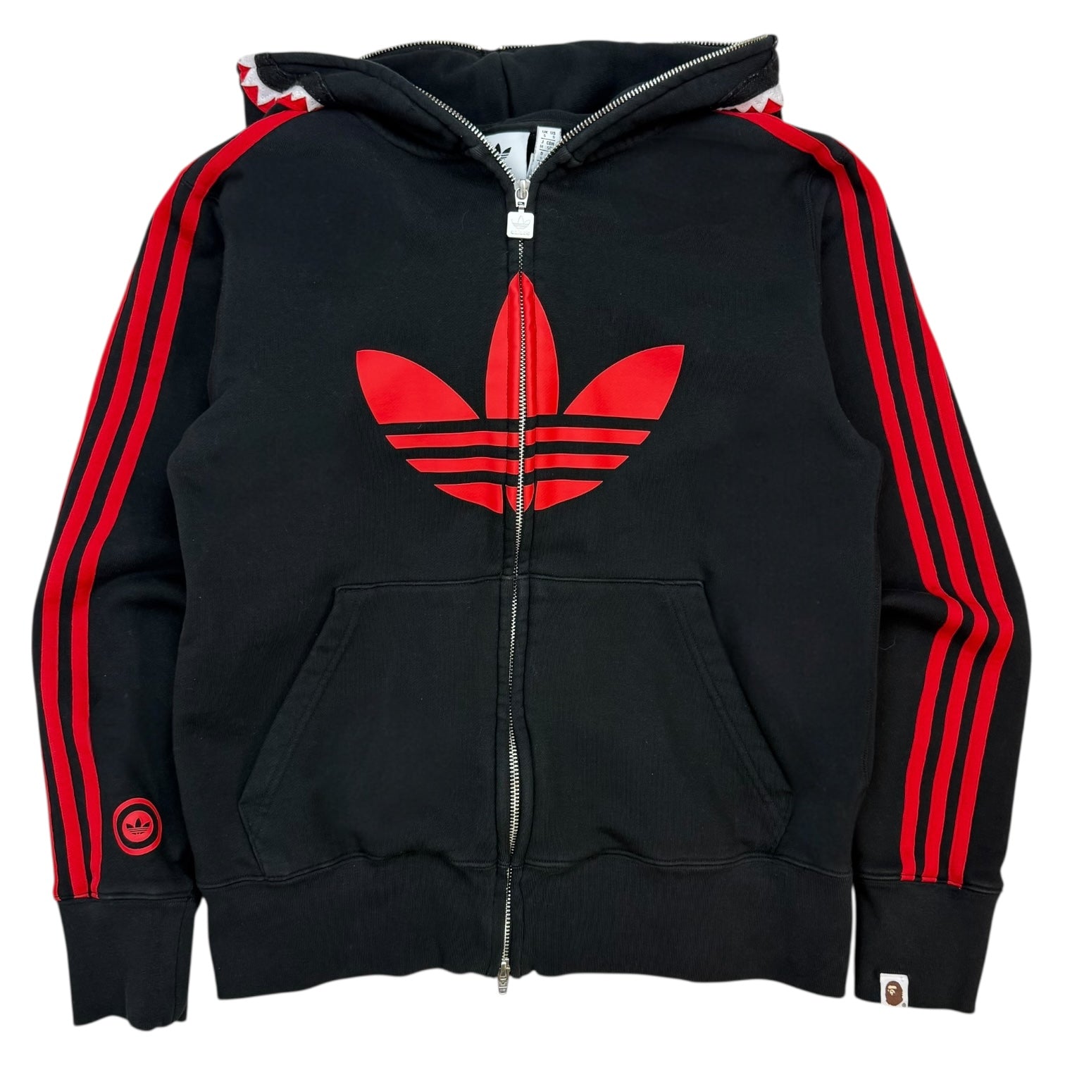 Adidas x Bape Shark Full Zip Hoodie Black/Red