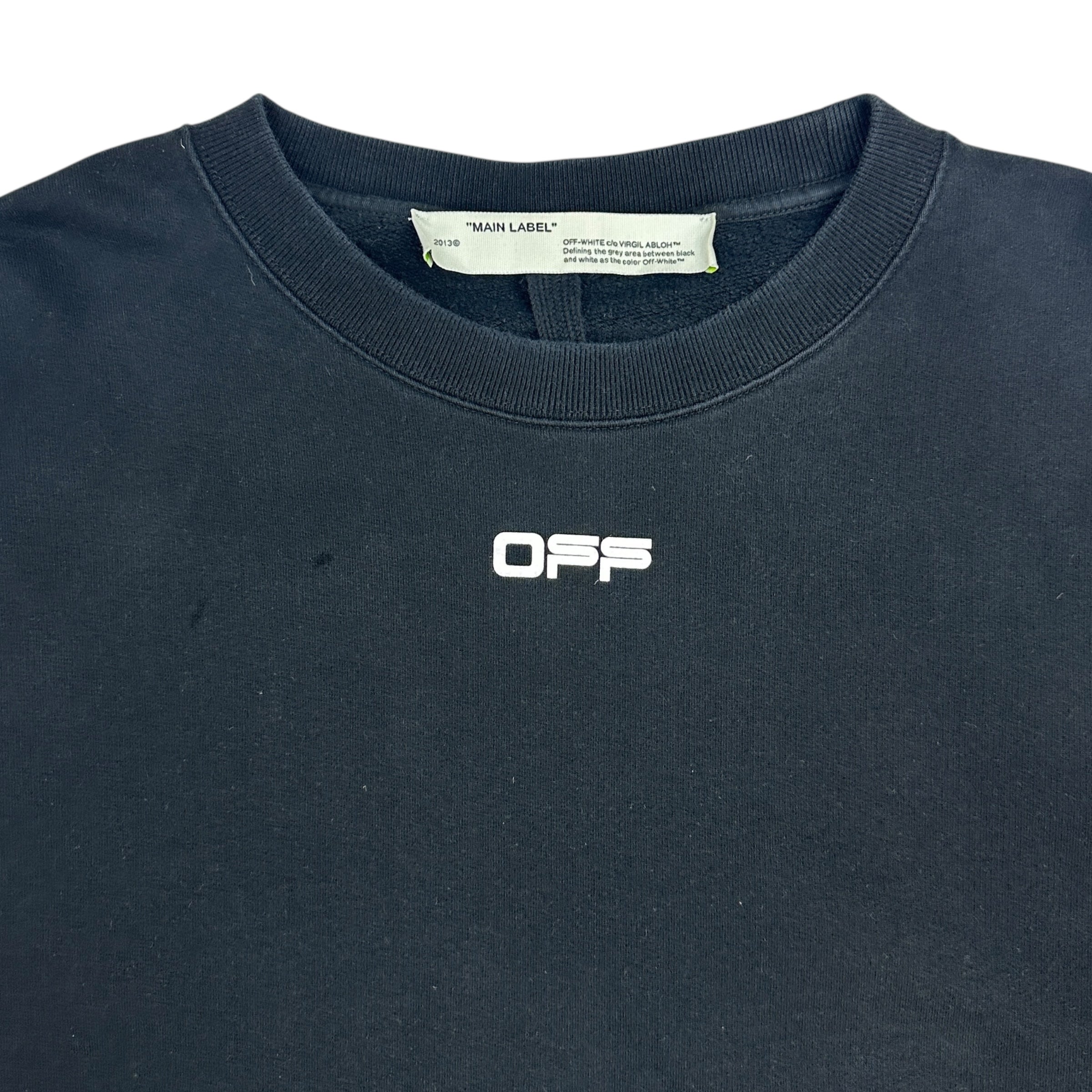 Off White Airport Tape Arrows Crewneck Black