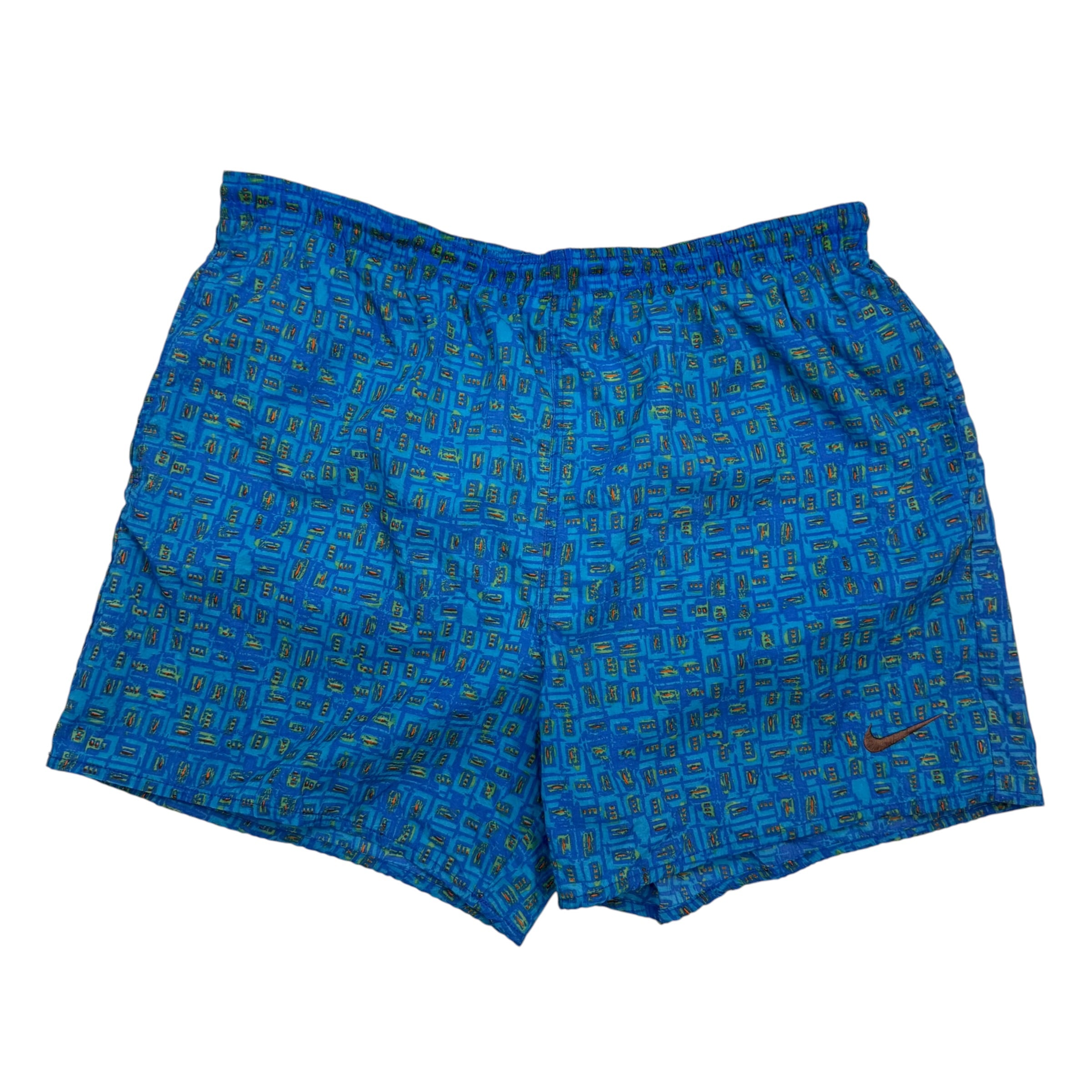 Vintage Nike Mesh Lined Shorts Multi Blue