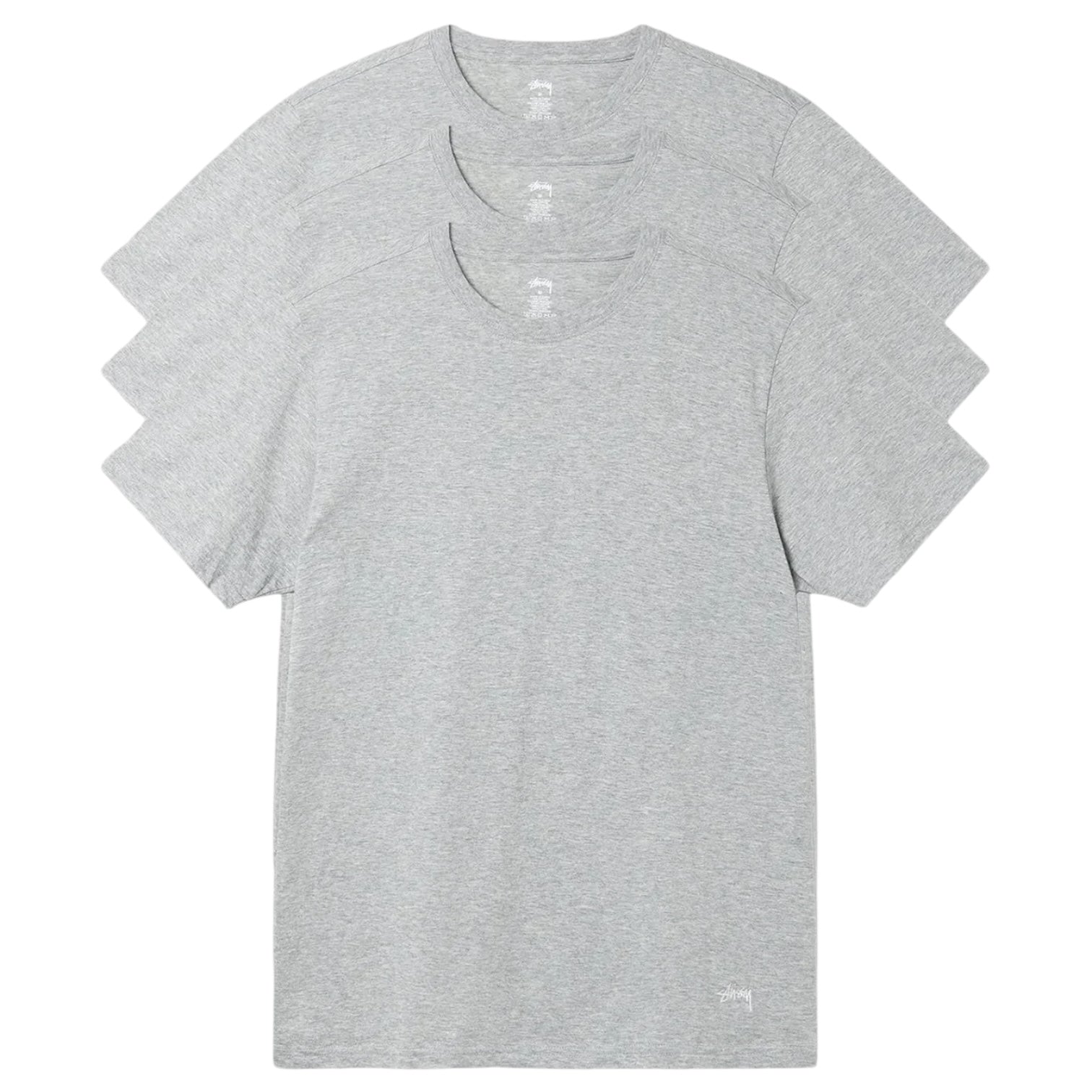 Stüssy Undershirts 3 Pack Heather Grey