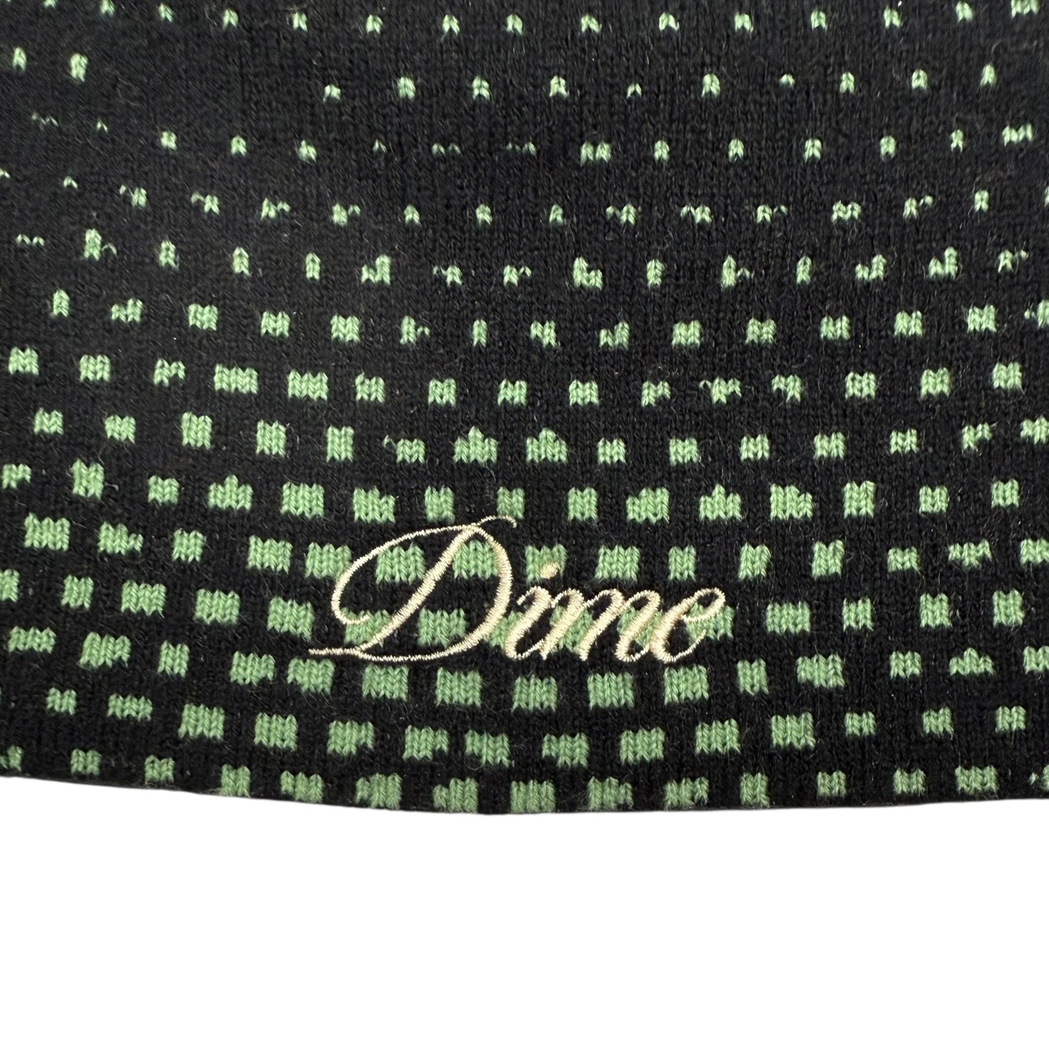 Dime Pixel Skully Beanie Black/Green