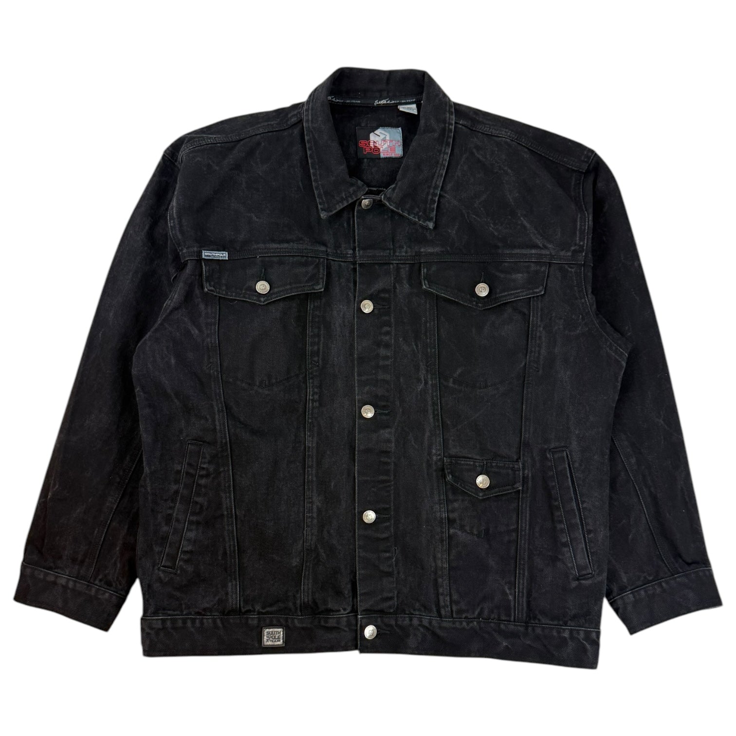 Vintage Y2K South Pole Denim Jacket Black