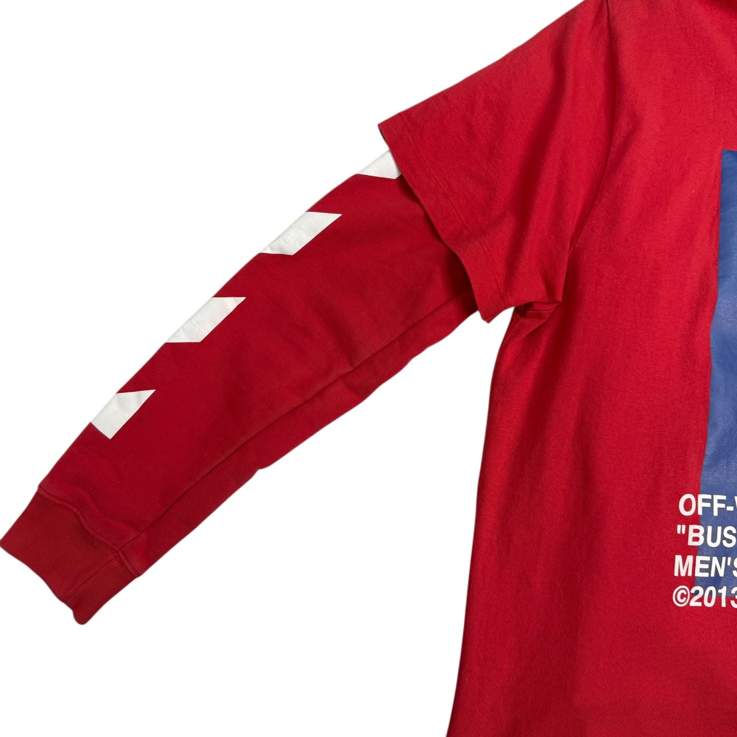 Off-White Business Casual Hoodie Red