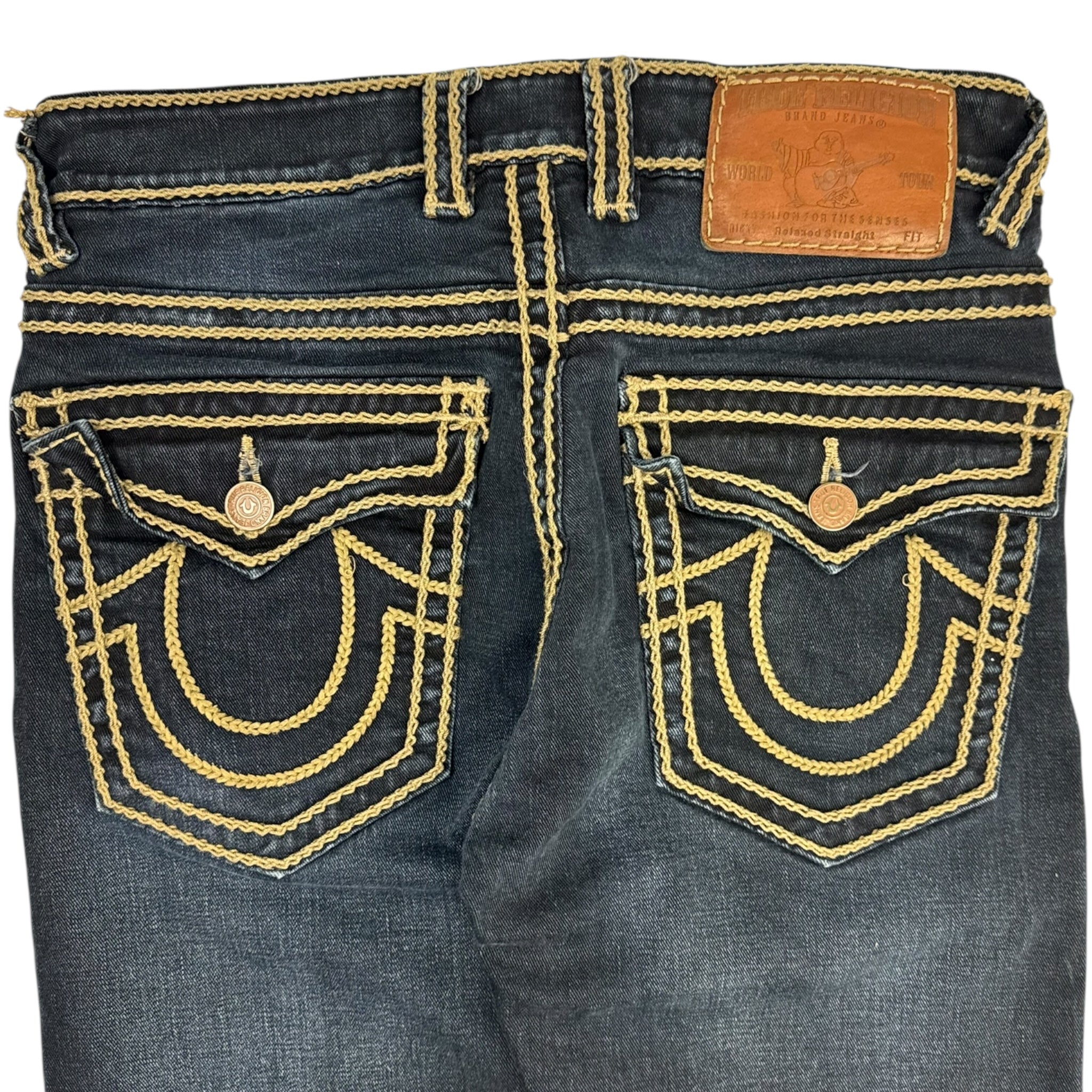 Vintage Y2K True Religion Chain Stitch Embroidered Bottoms