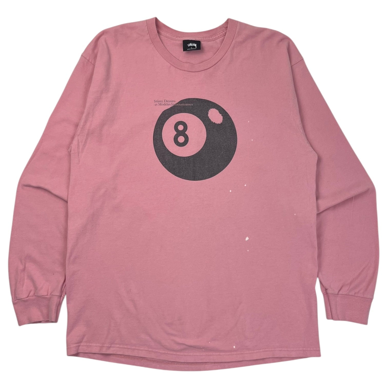 Stussy 8-Ball L/S T-shirt Pink