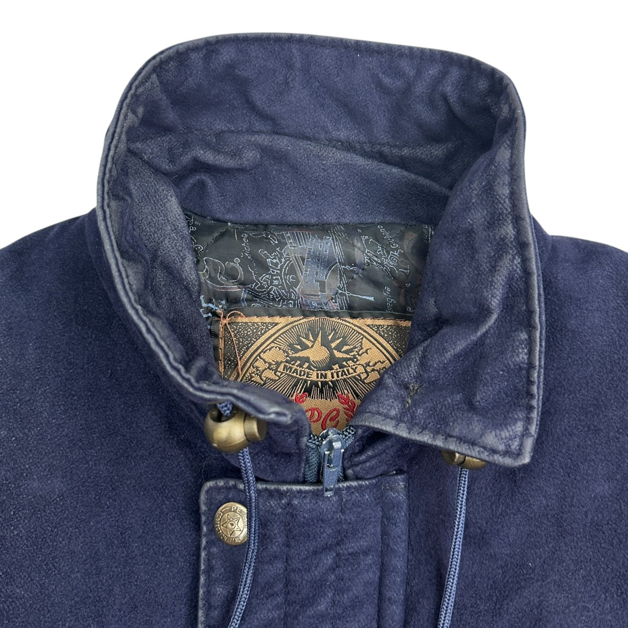 Vintage PE Suede Bomber Jacket Navy