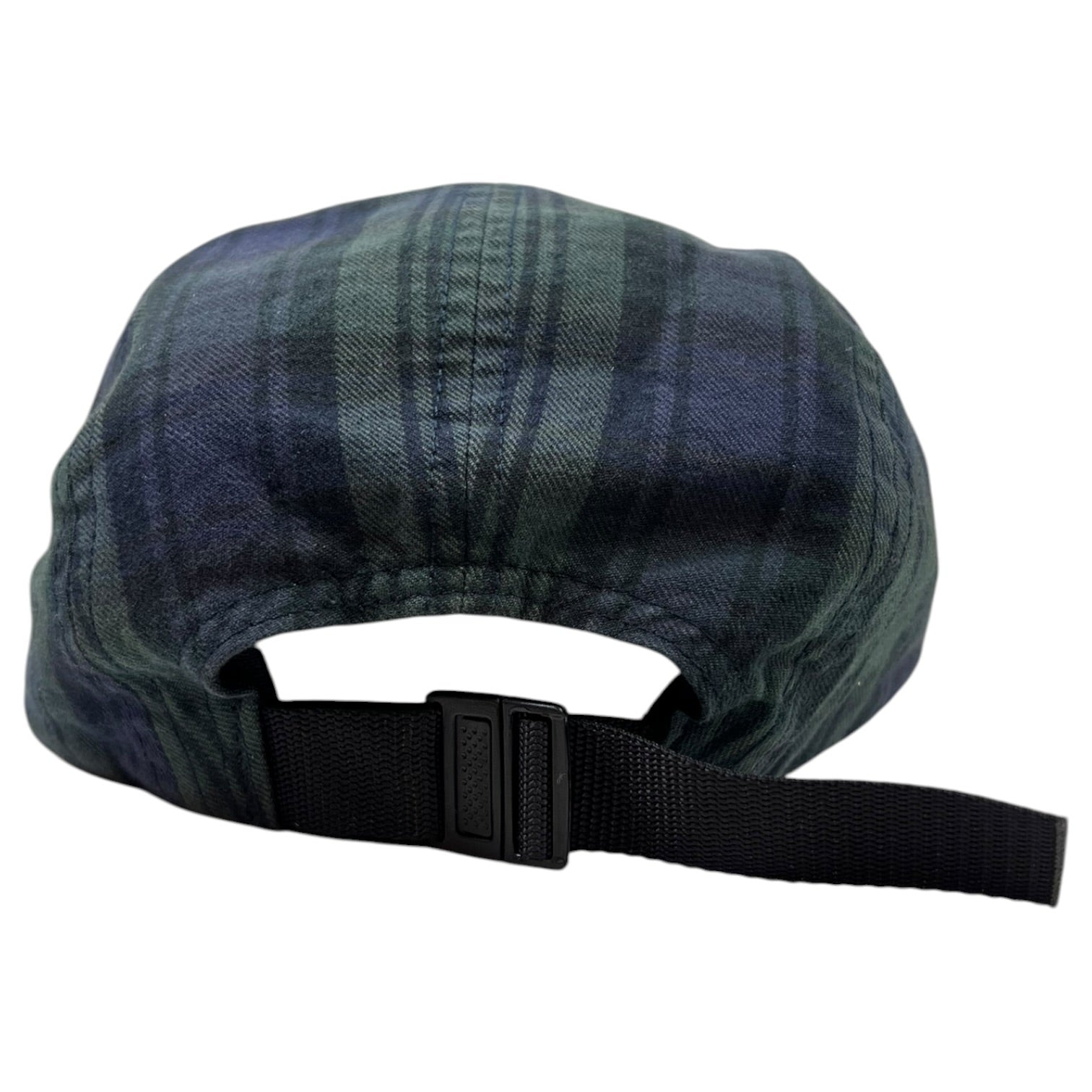 Supreme Snap Button Camp Cap Black Watch Plaid