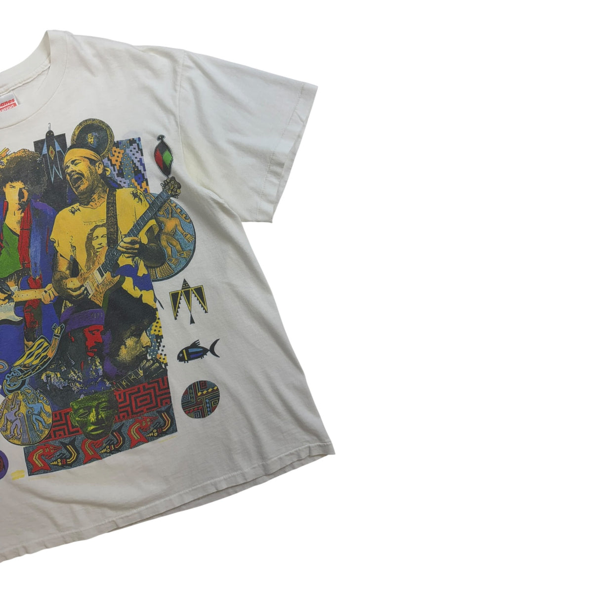 Vintage Bob Dylan 1993 Santana Tour T-Shirt White