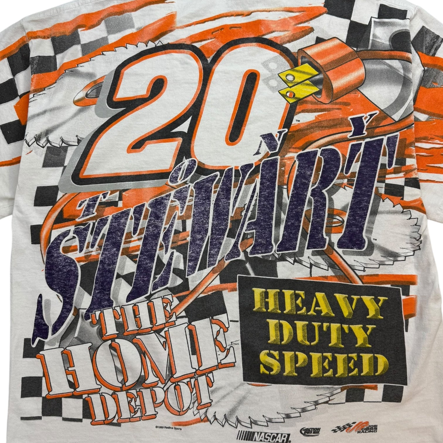 Vintage NASCAR Tony Stewart Home Depot AOP Tee White