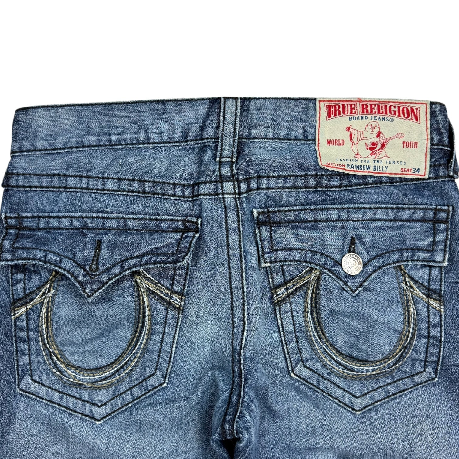 Vintage True Religion Rainbow Billy Denim Pants Dark Wash