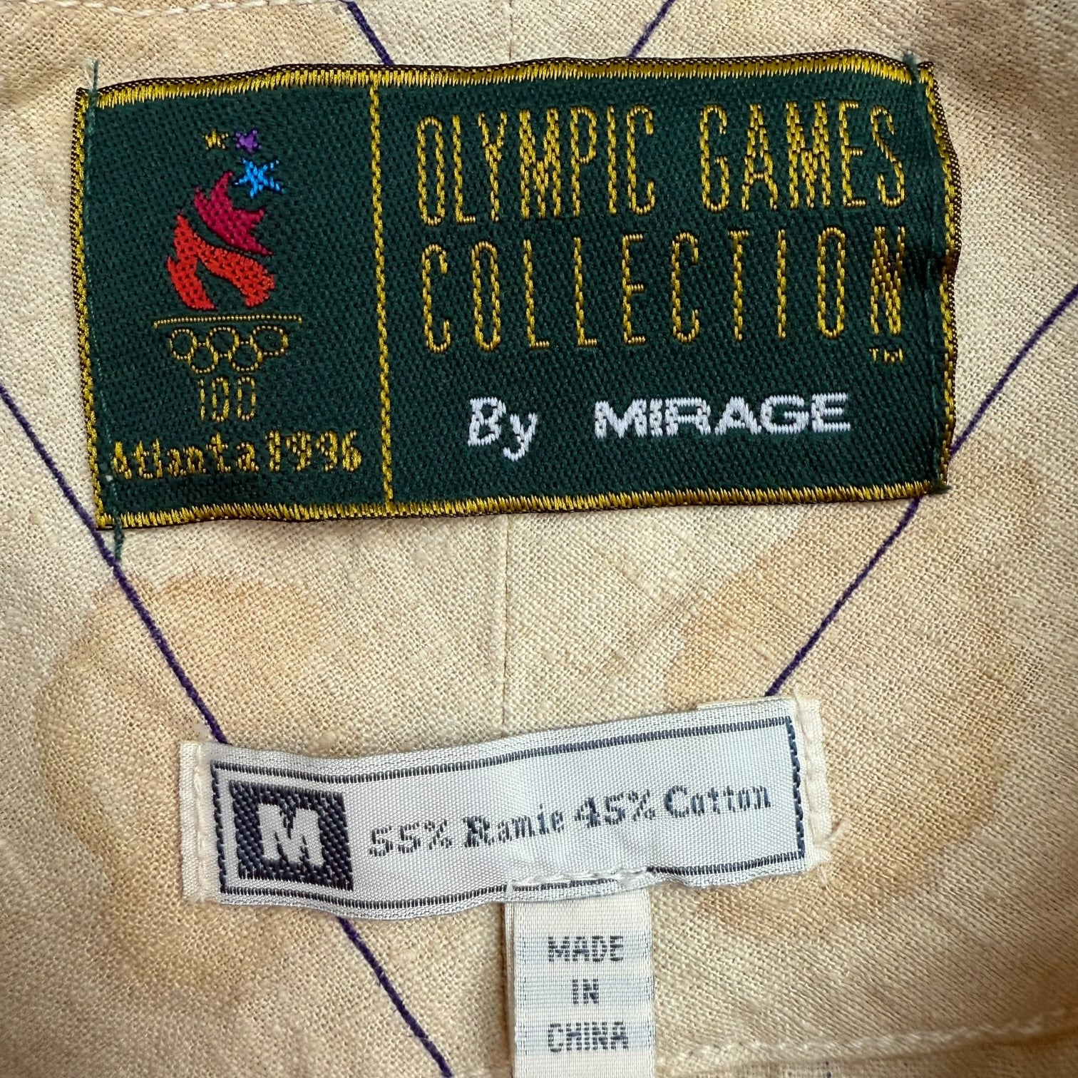 1996 Atlanta Olympics Games Baseball Jersey Green/Tan