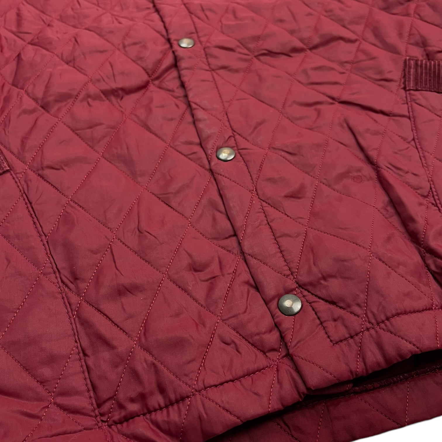 Vintage Y2K Kappa Quilted Light Puffer Burgundy