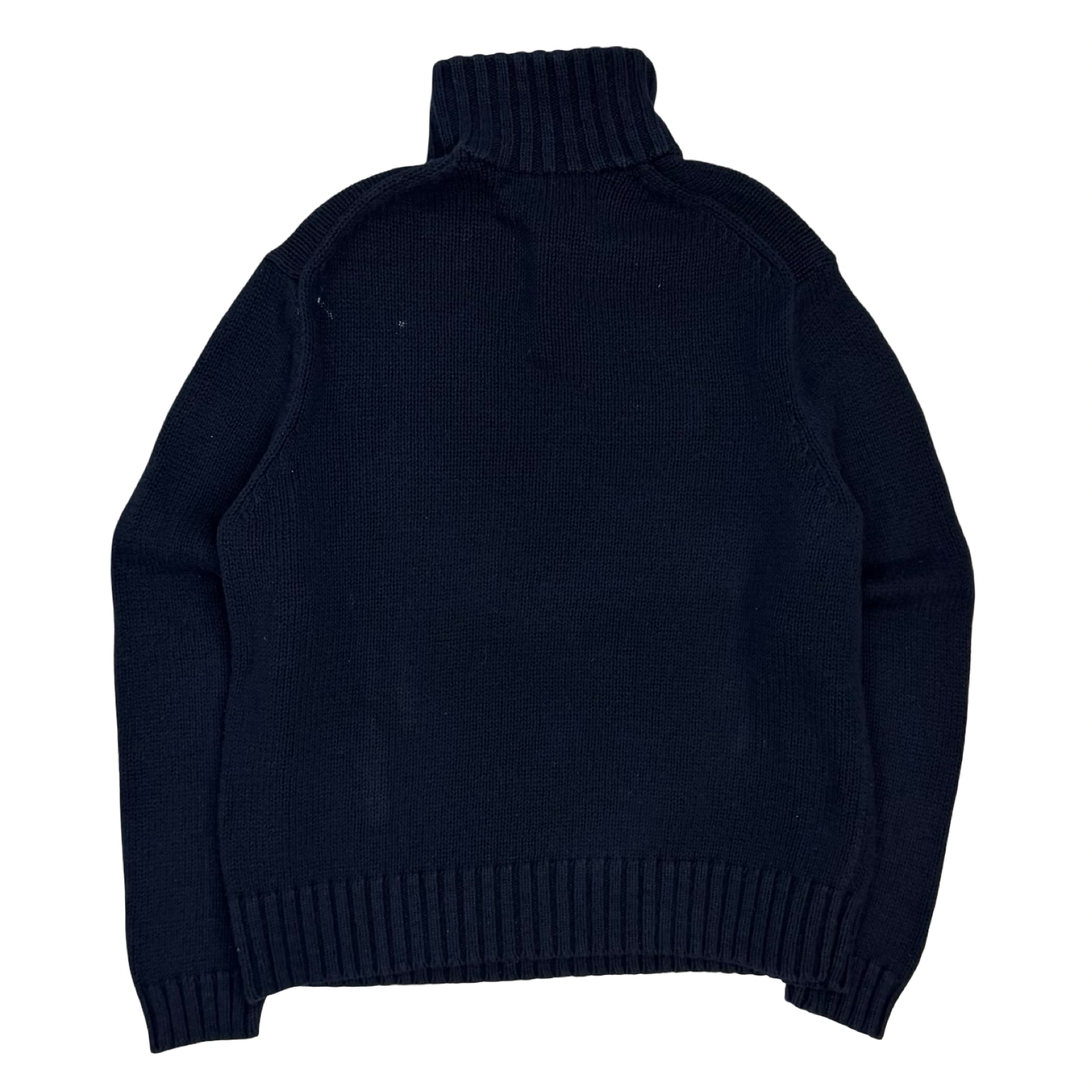 Vintage Polo Ralph Lauren Flag RL‘67 Mock Neck Sweater Navy