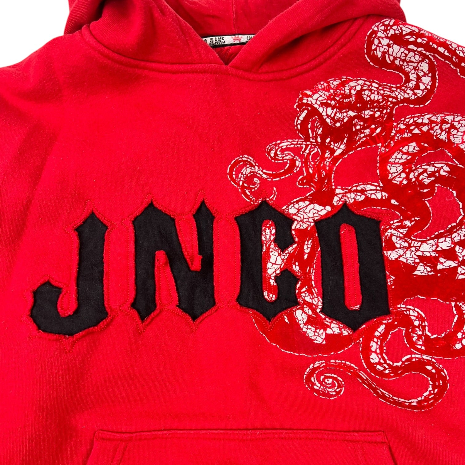 Y2K JNCO Snake Pullover Sweatshirt Red