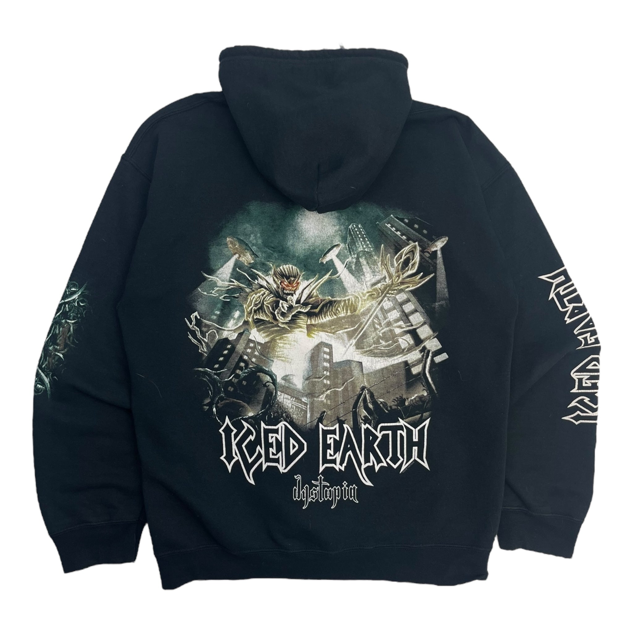 Y2K Iced Earth "Dystopia" Metal Band Zip Hoodie