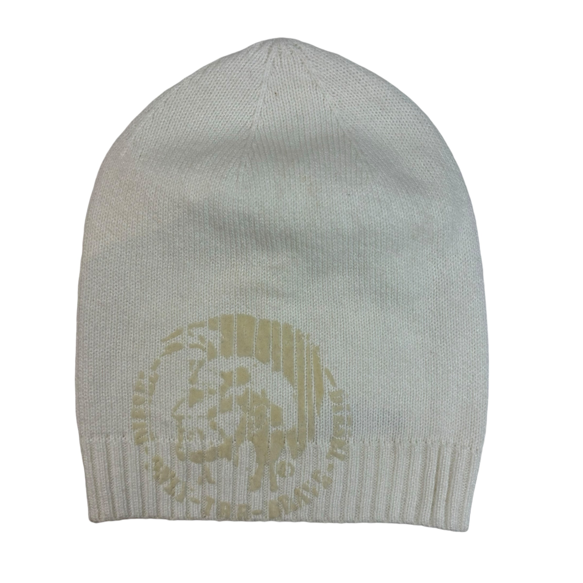 Diesel Mohawk Logo Beanie White