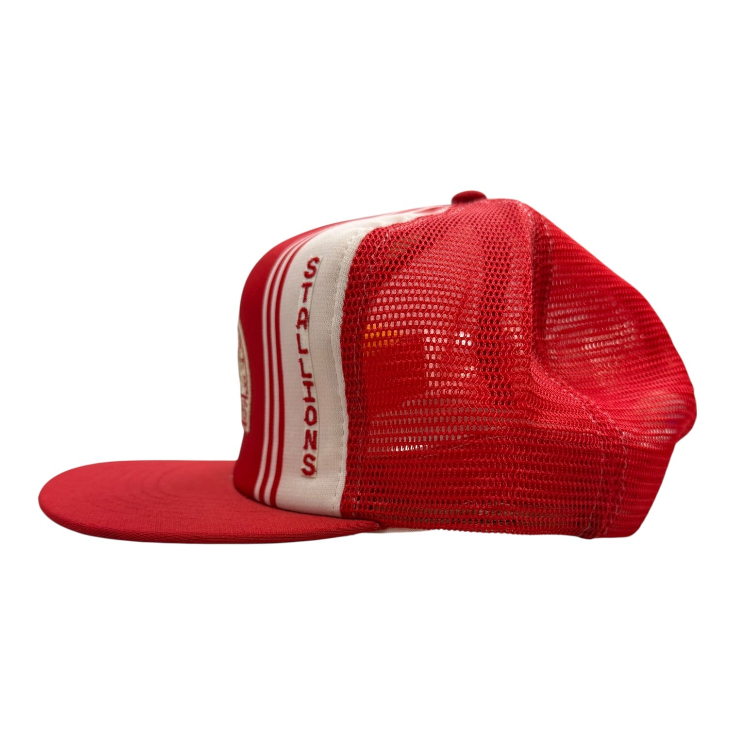 Vintage Birmingham Stallions Mesh Trucker Hat Red