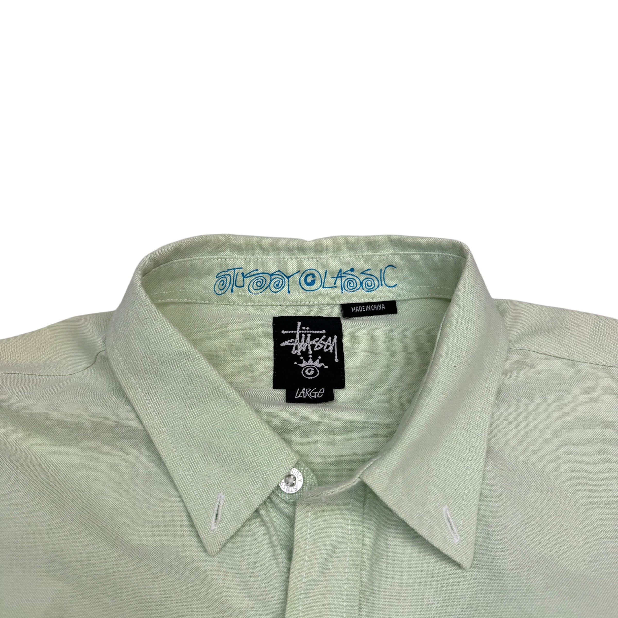 Vintage Stussy Classic Oxford Shirt Green