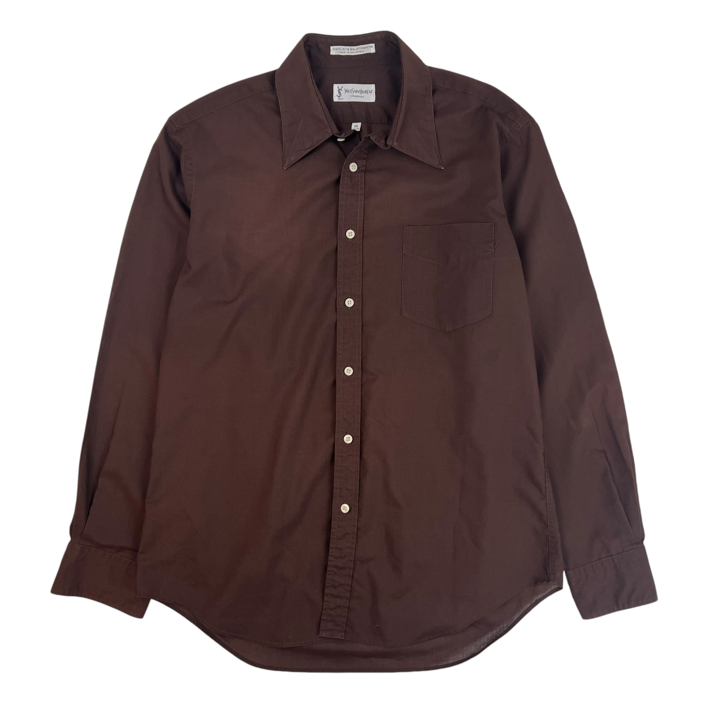 Vintage YSL Button-Up Brown