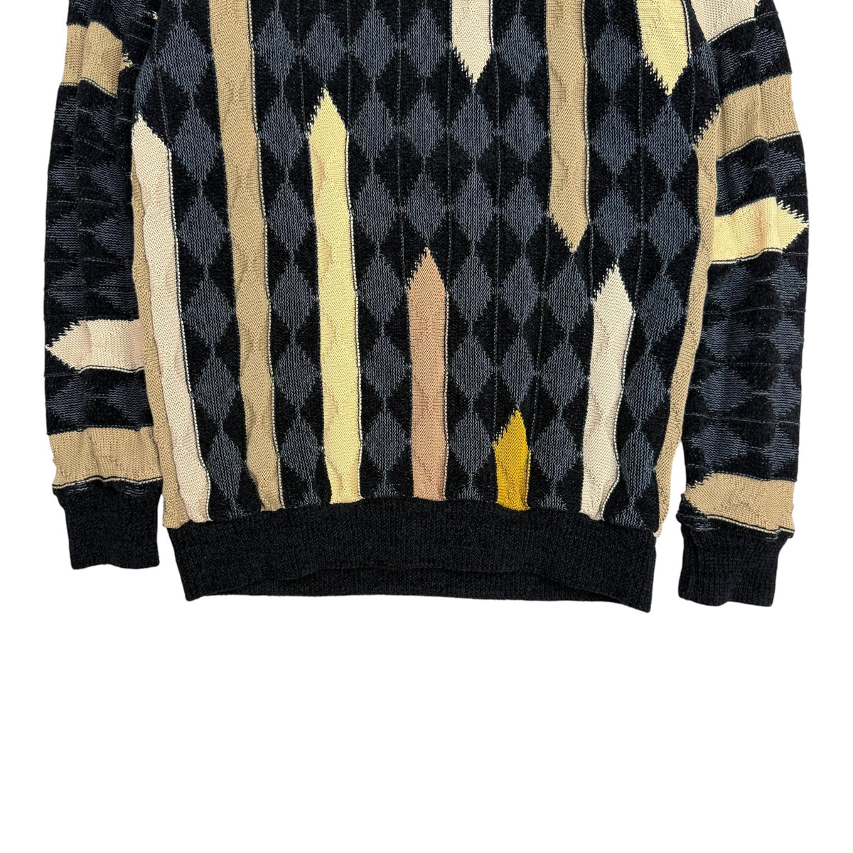Vintage Tundra Tartan Knit Sweater Black/Beige