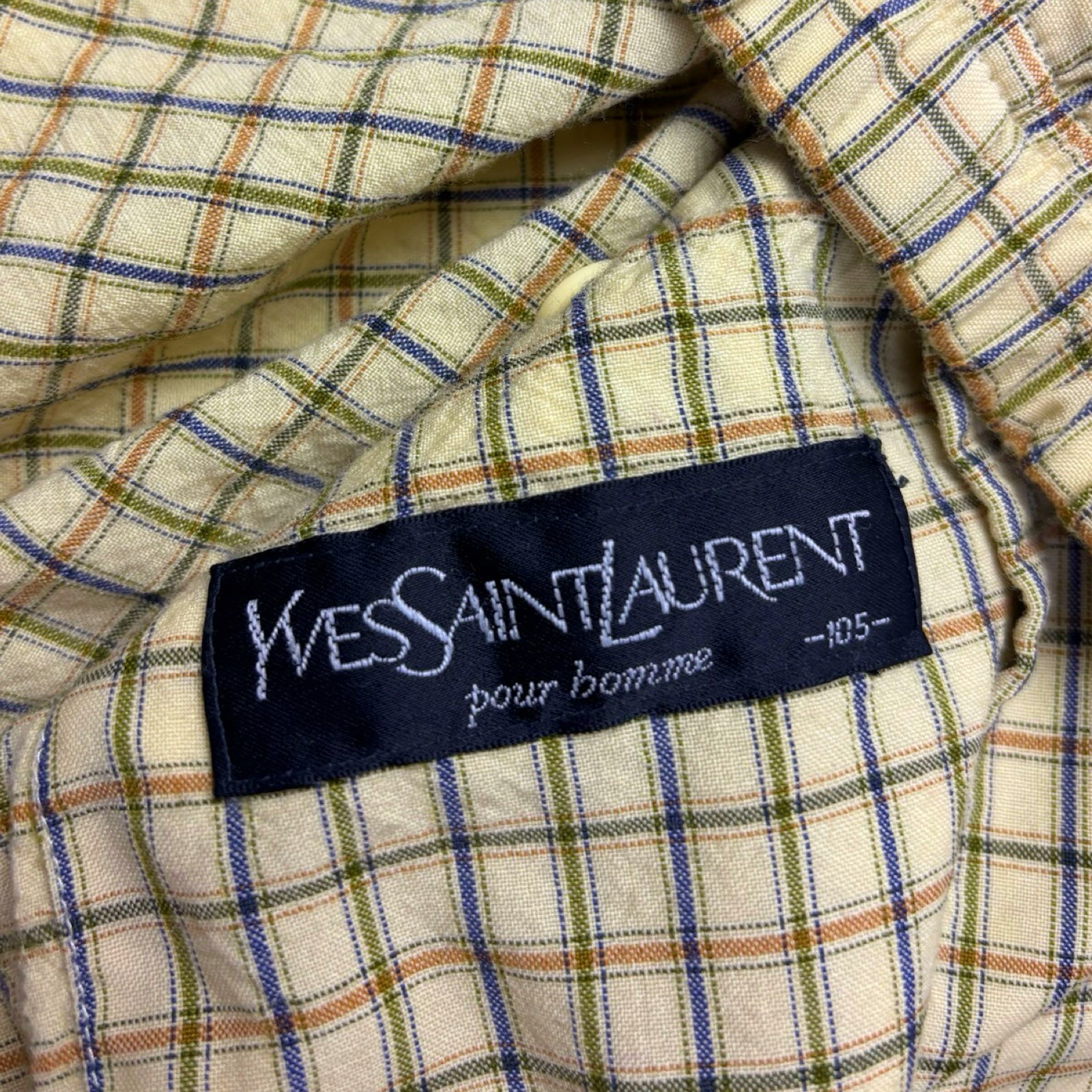 Vintage Yves Saint Laurent Pour Homme Blouson Lightweight Jacket Beige