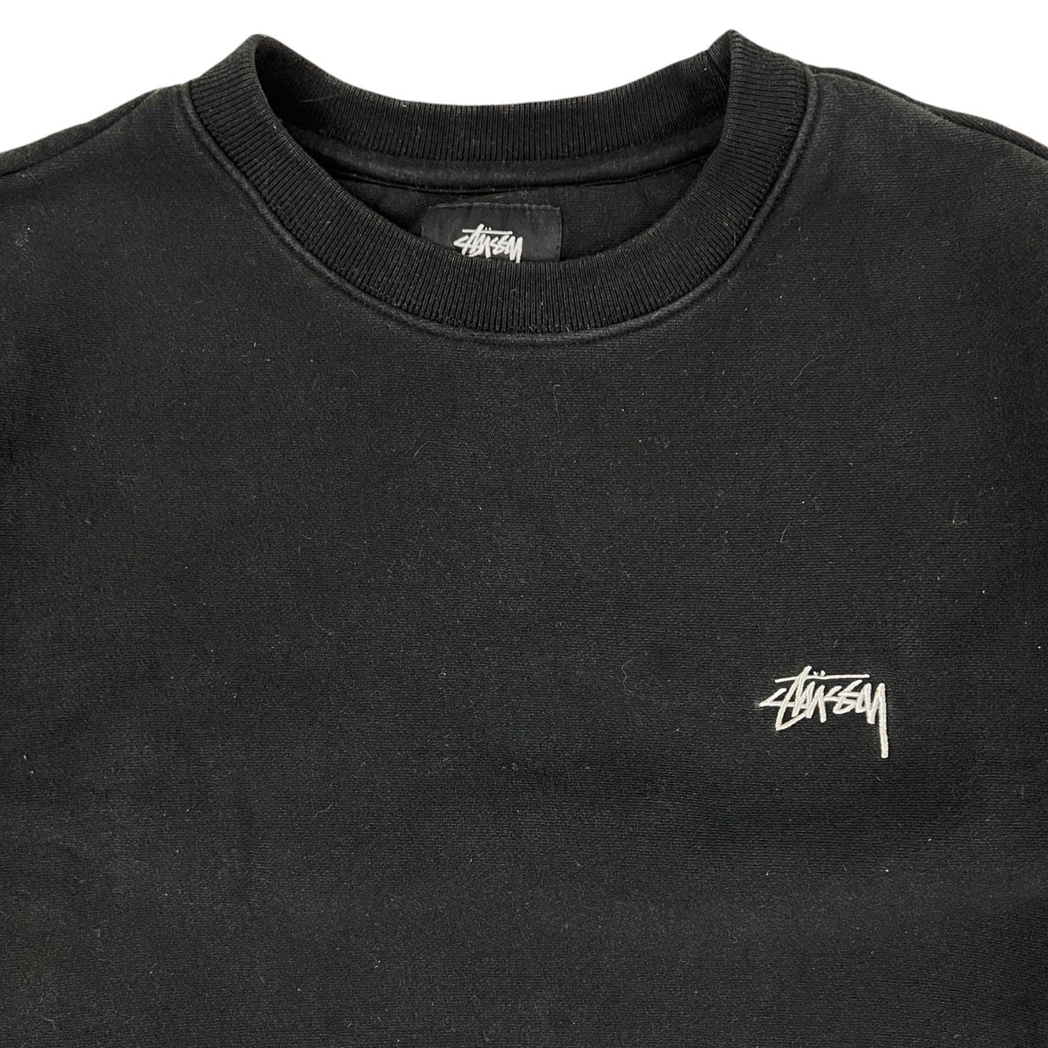 Stussy Stock Logo Crewneck Black